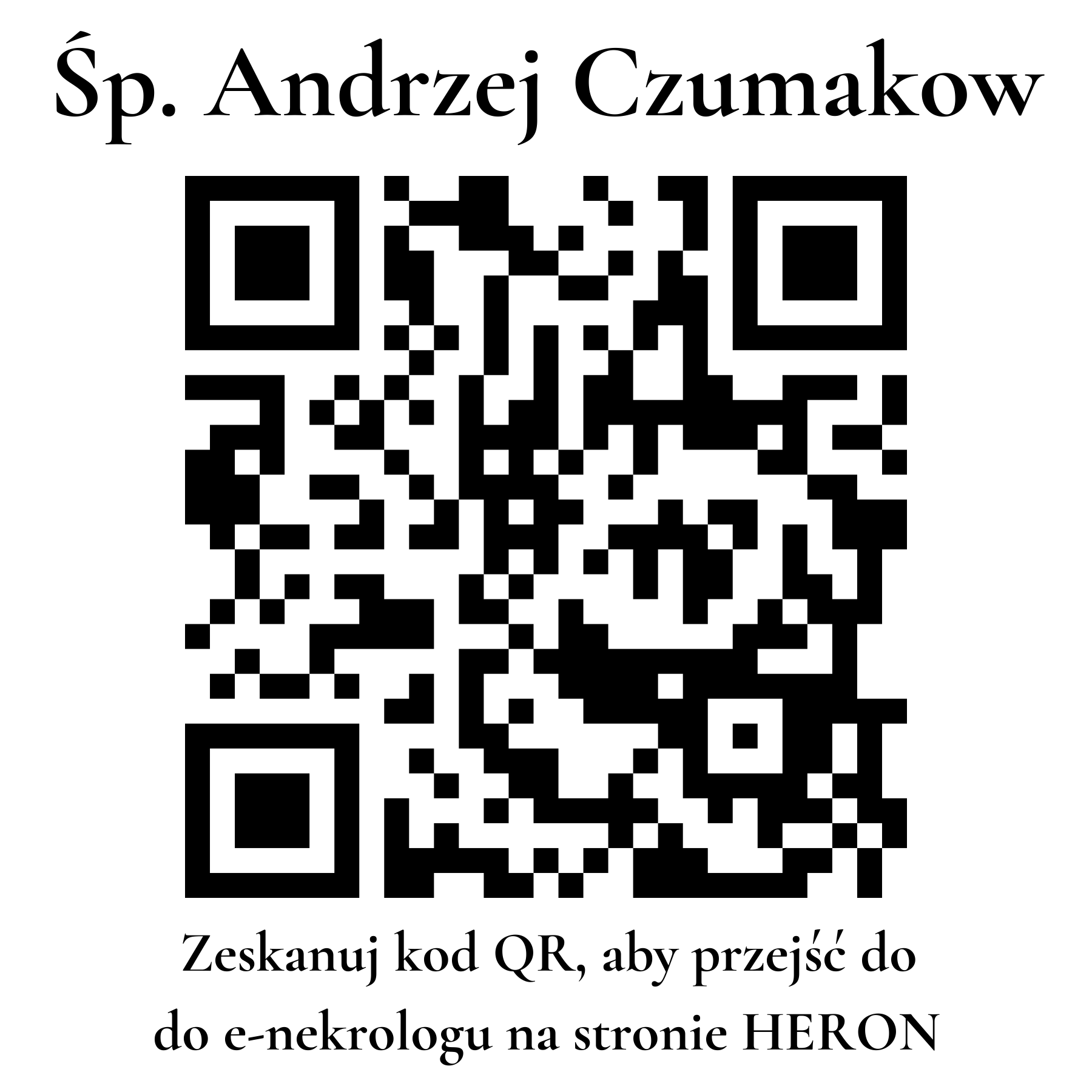 Kod QR do nekrologu Andrzej Czumakow