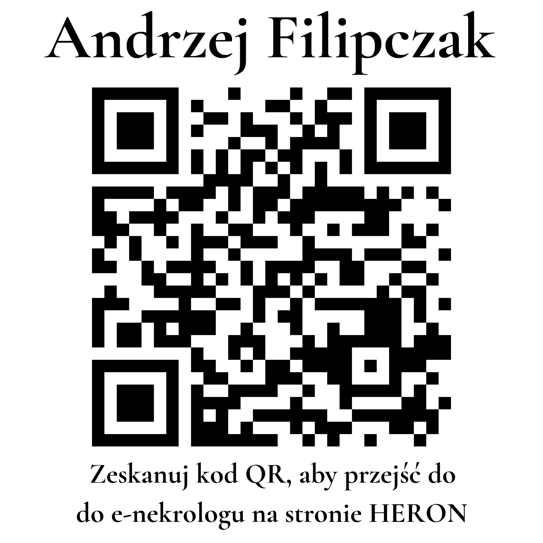 Kod QR do nekrologu Andrzej Filipczak