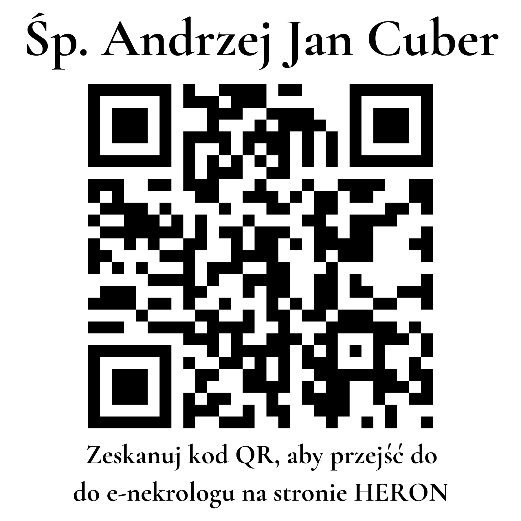 Kod QR do nekrologu Andrzej Jan Cuber