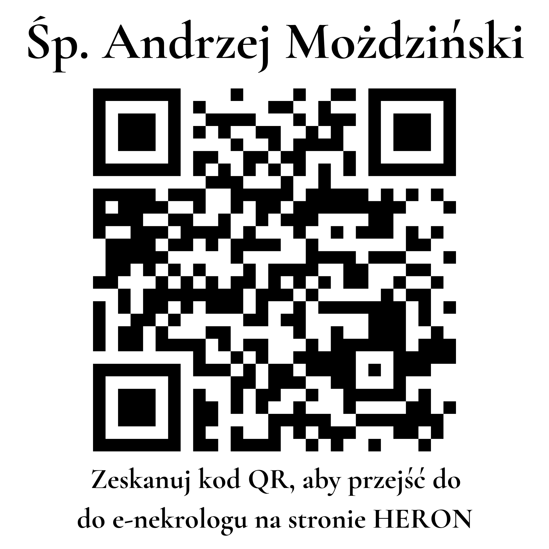 Kod QR do nekrologu Andrzej Możdziński