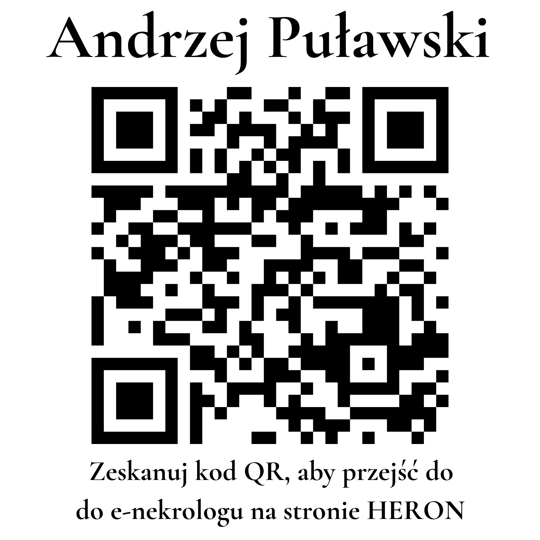 Kod QR do nekrologu Andrzej Puławski