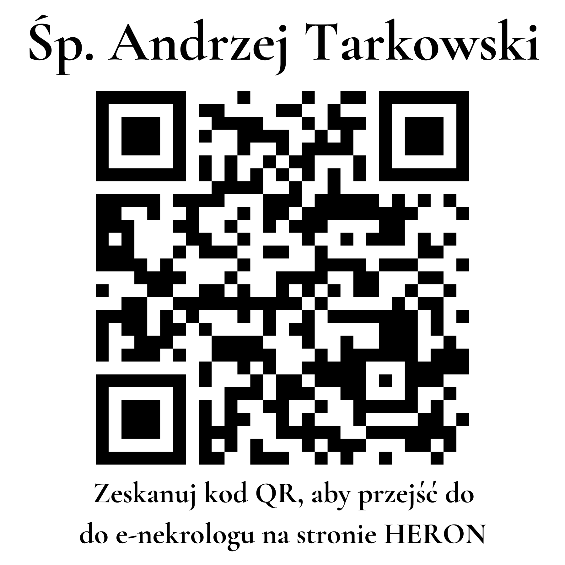 Kod QR do nekrologu Andrzej Tarkowski