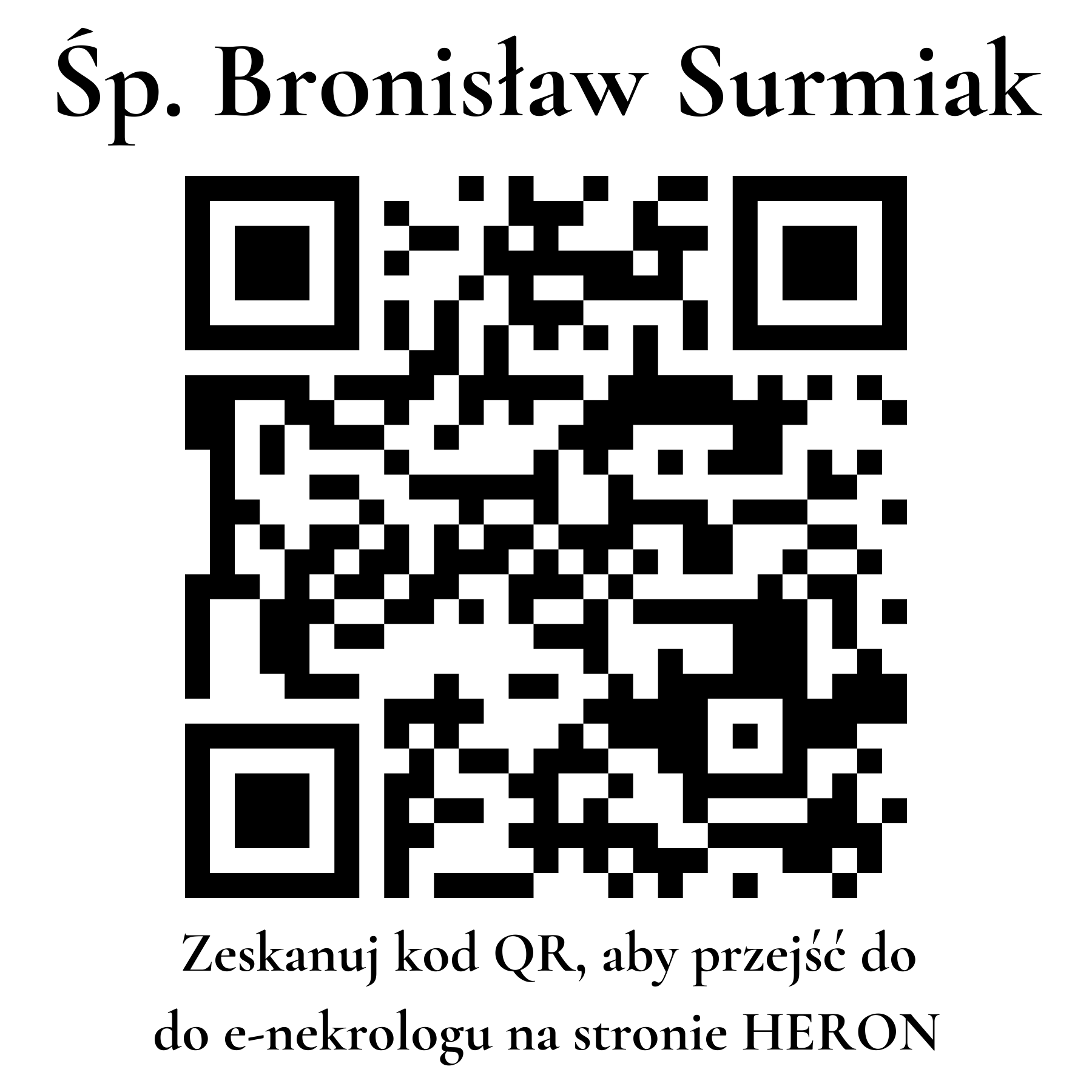 Kod QR do nekrologu Bronisław Surmiak
