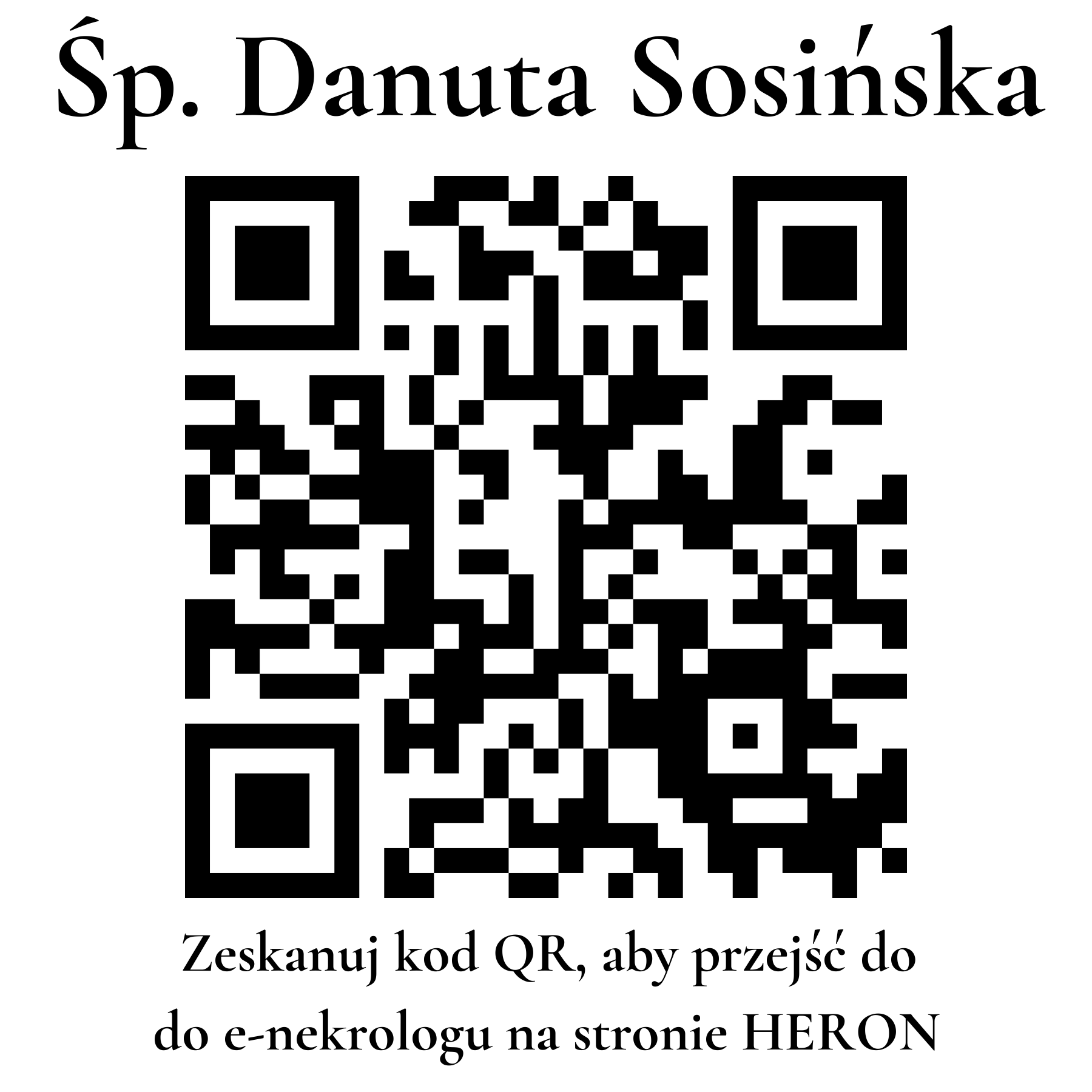 Kod QR do nekrologu Danuta Sosińska