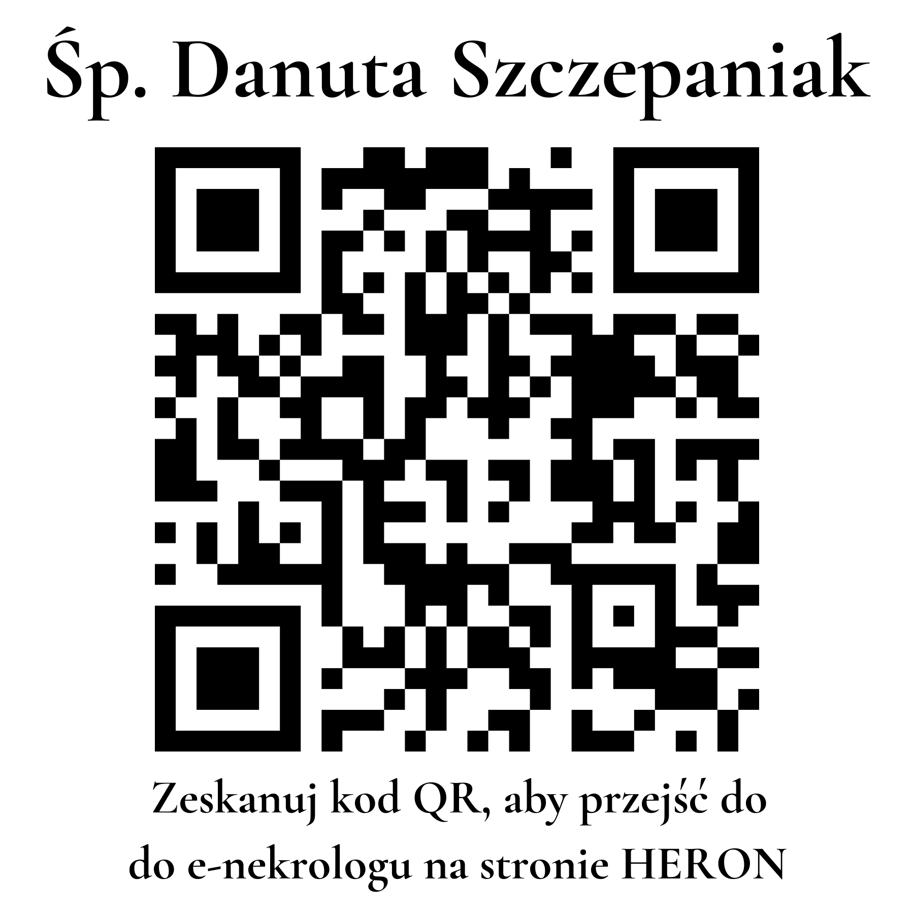 Kod QR do nekrologu Danuta Szczepaniak