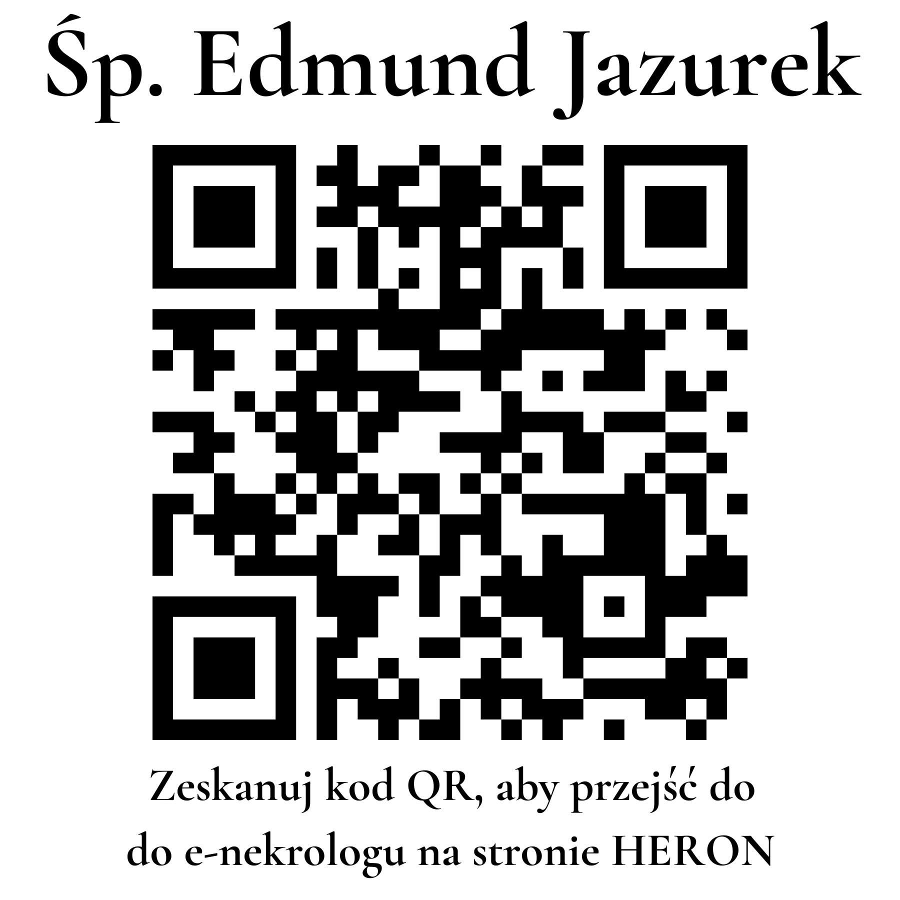 Kod QR do nekrologu Edmund Jazurek