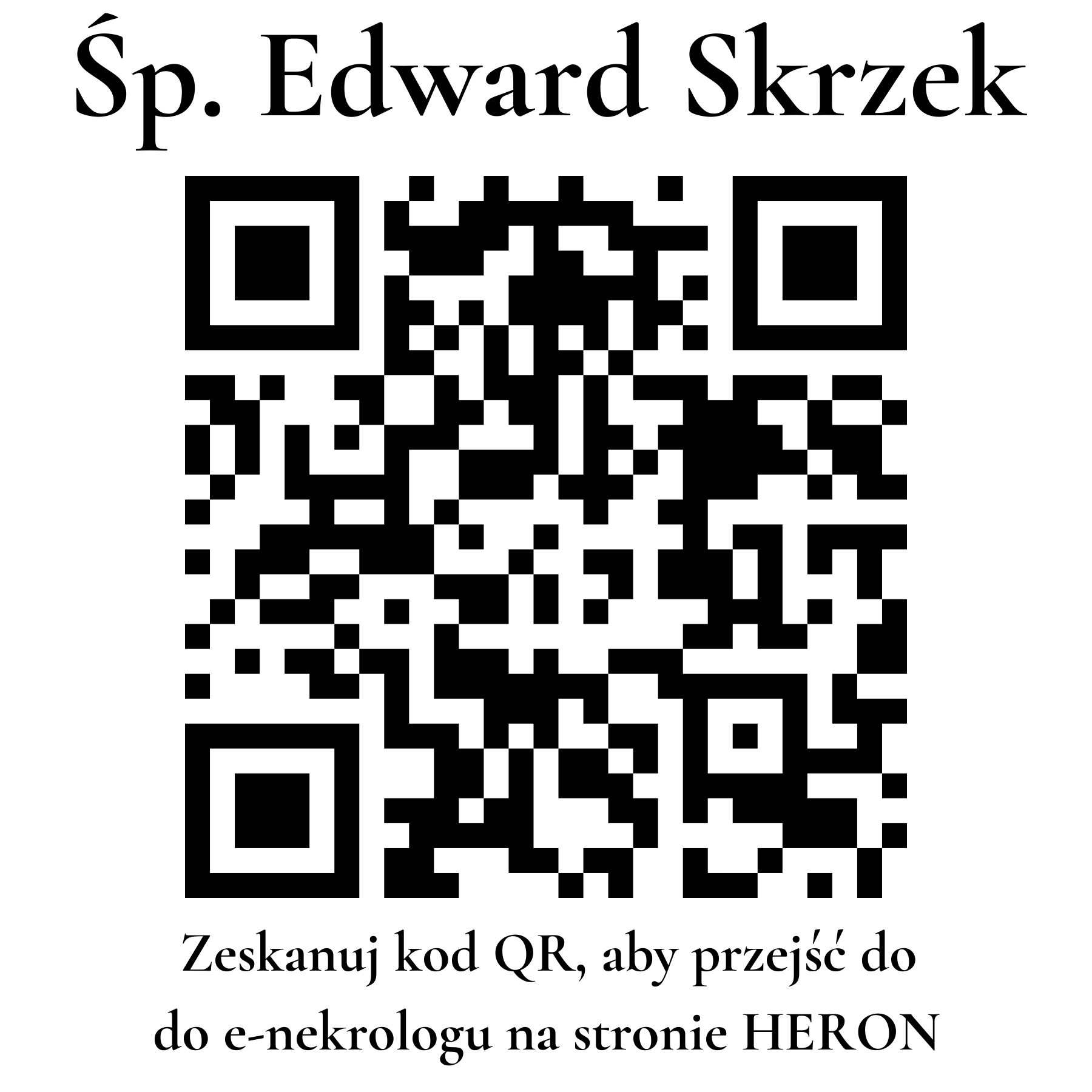 Kod QR do nekrologu Edward Skrzek