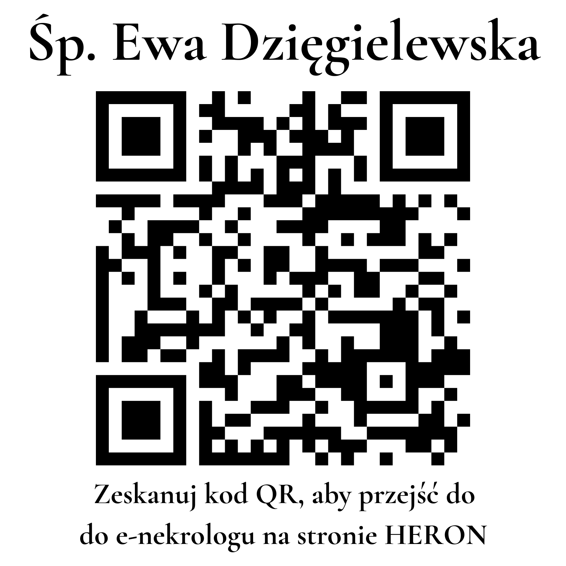 Kod QR do nekrologu Ewa Dzięgielewska Kod QR do nekrologu Ewa Dzięgielewska