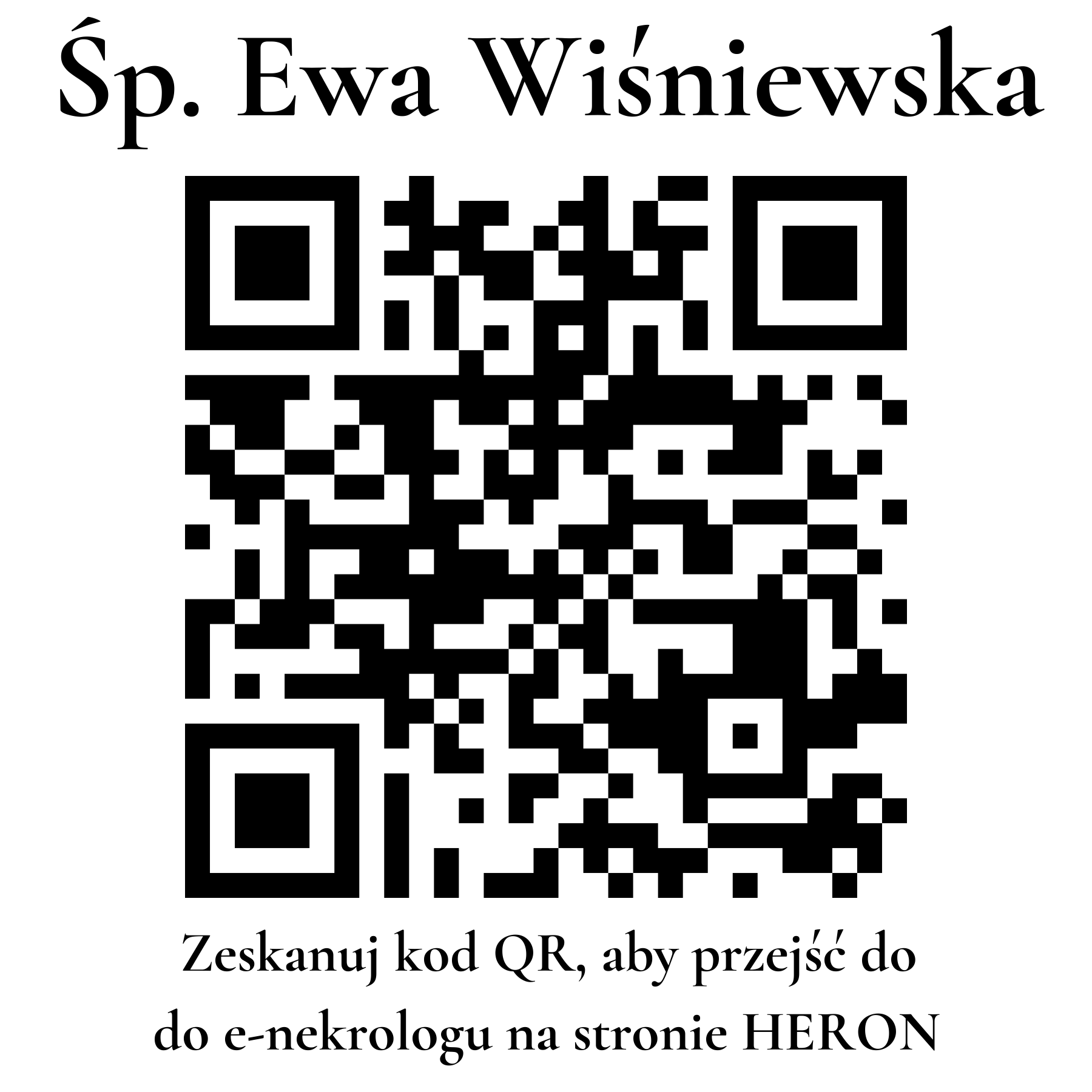 Kod QR do nekrologu Ewa Wiśniewska