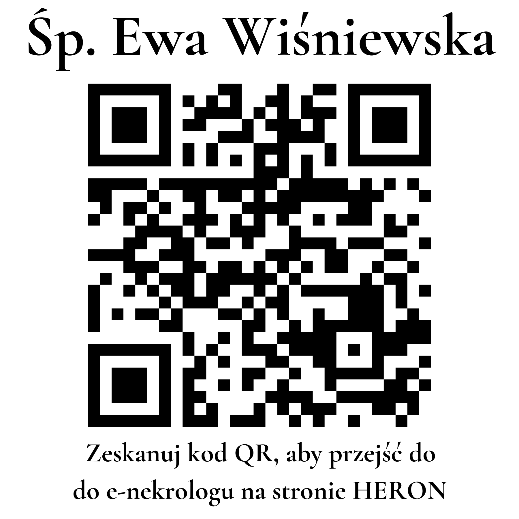 Kod QR do nekrologu Ewa Wiśniewska