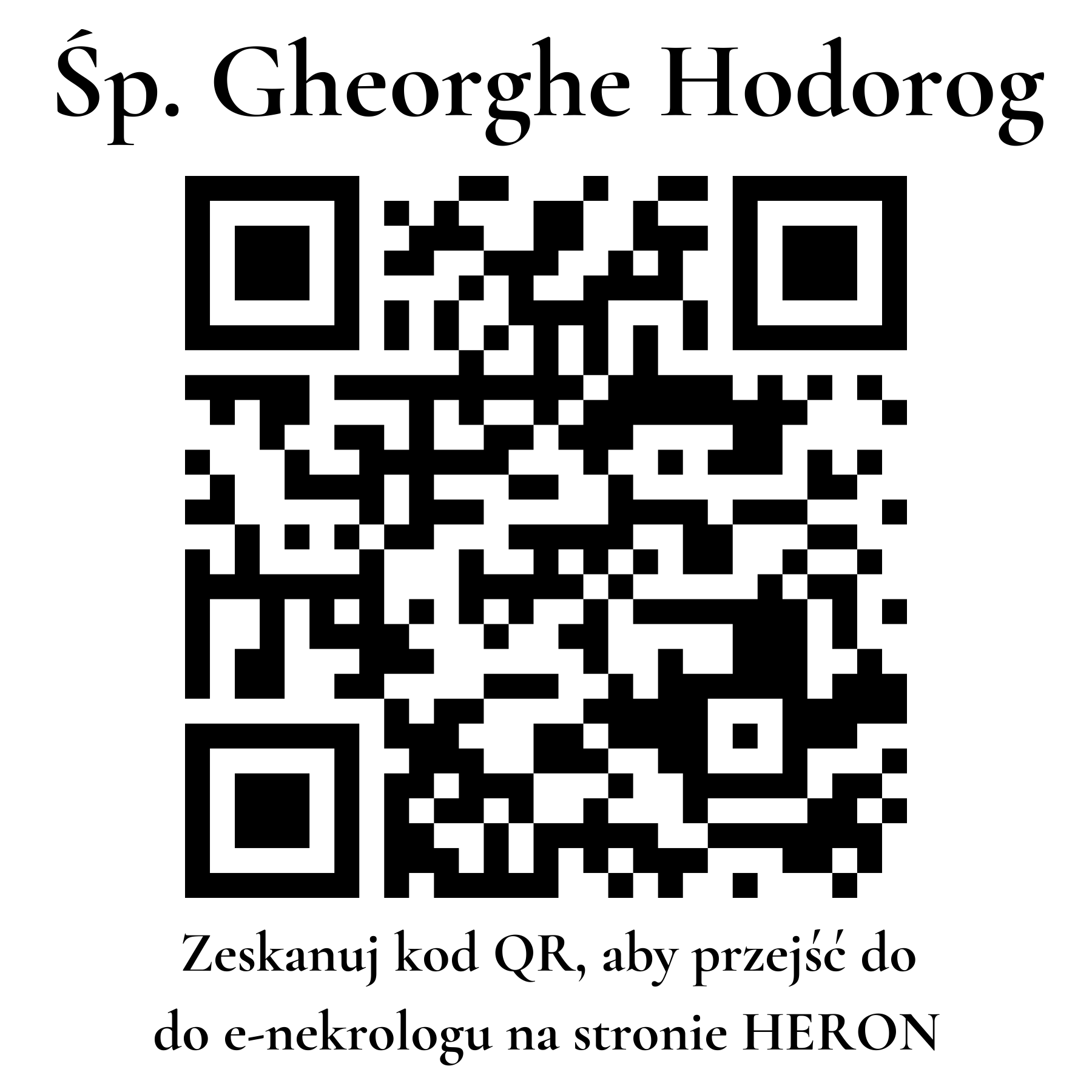 Kod QR do nekrologu Gheorghe Hodorog Kod QR do nekrologu Gheorghe Hodorog