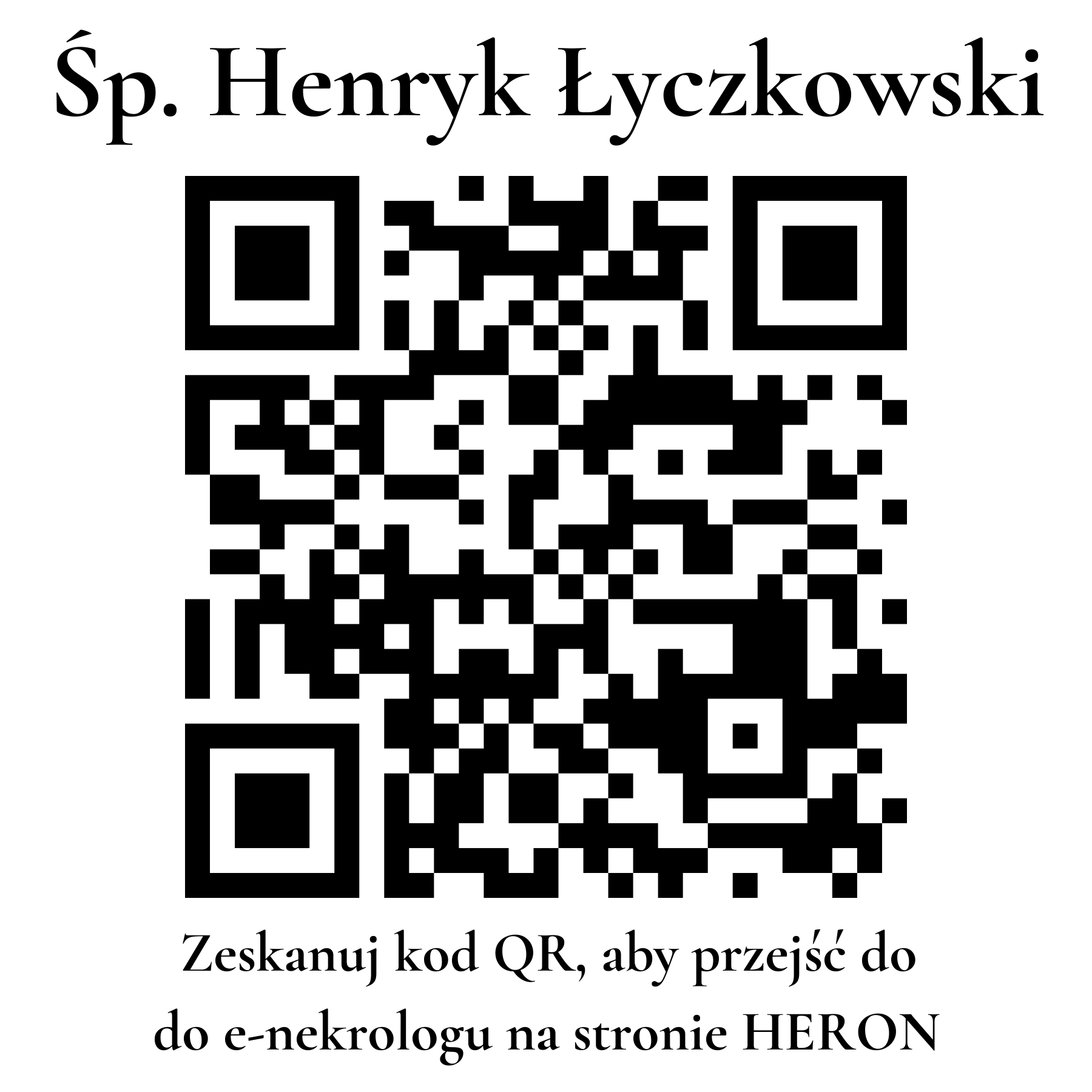 Kod QR do nekrologu Henryk Łyczkowski