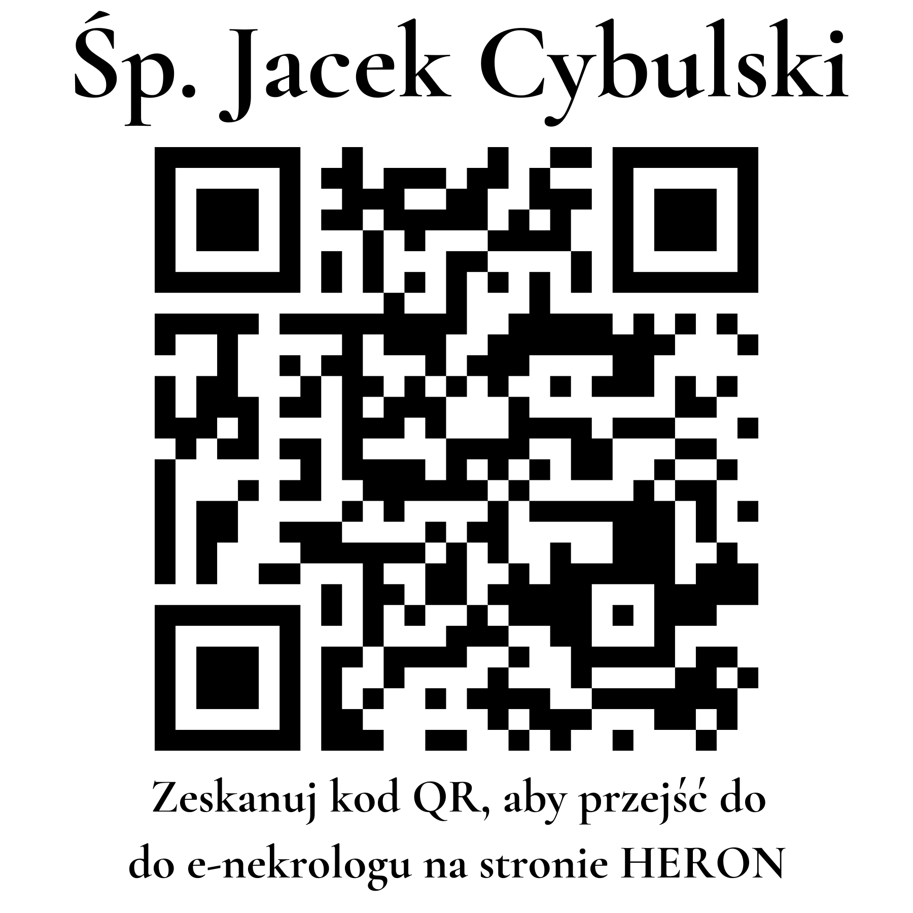 Kod QR do nekrologu Jacek Cybulski