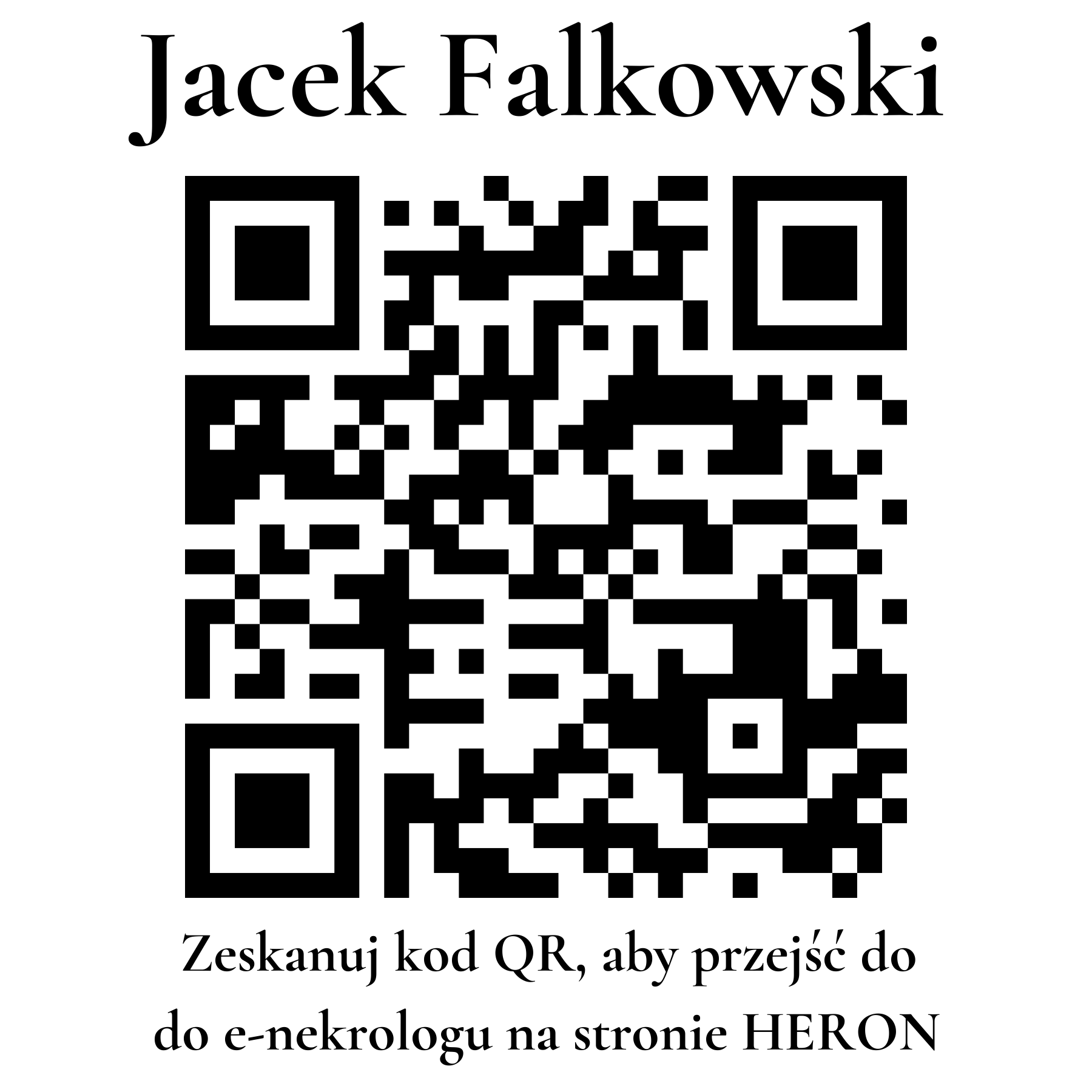 Kod QR do nekrologu Jacek Falkowski
