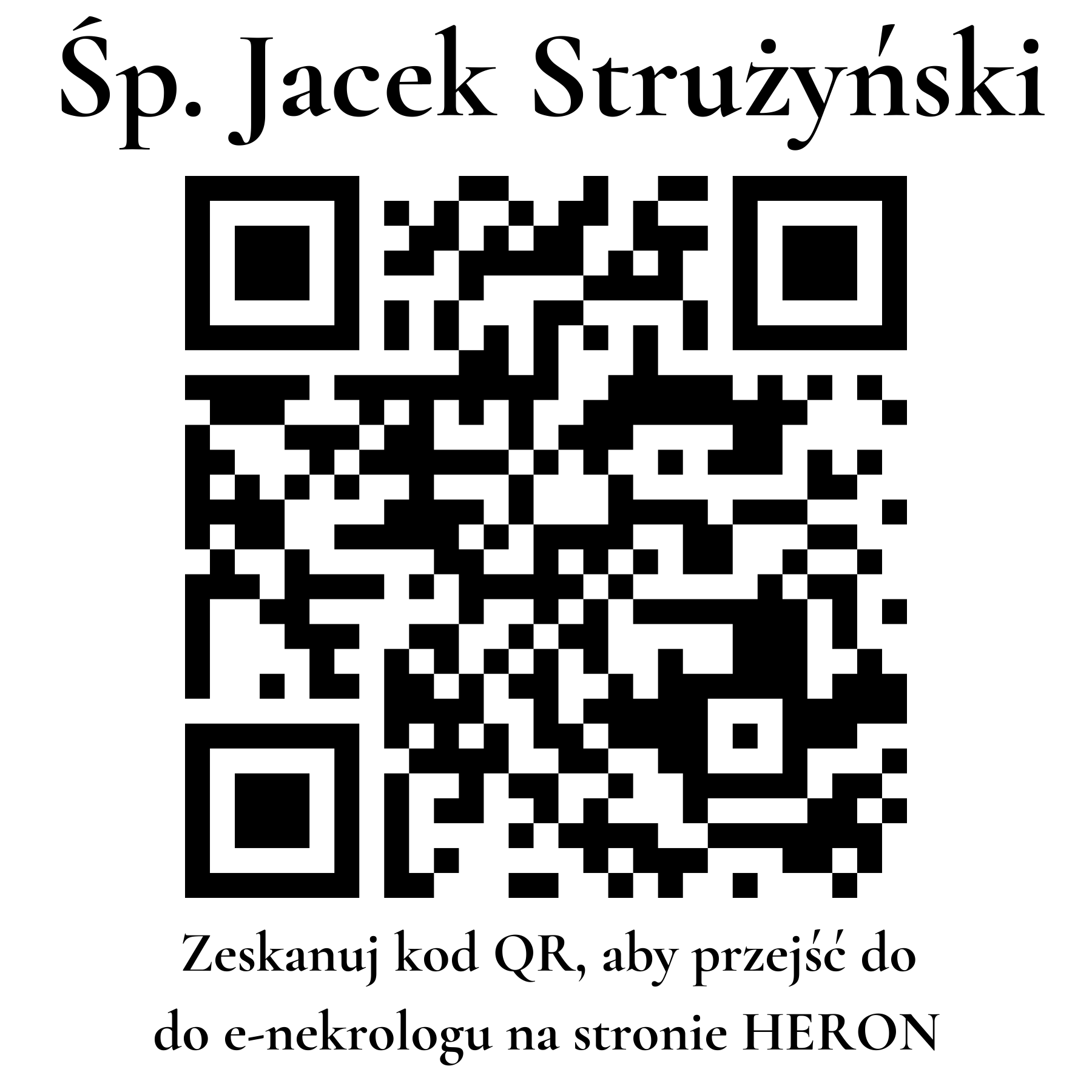 Kod QR do nekrologu Jacek Strużyński