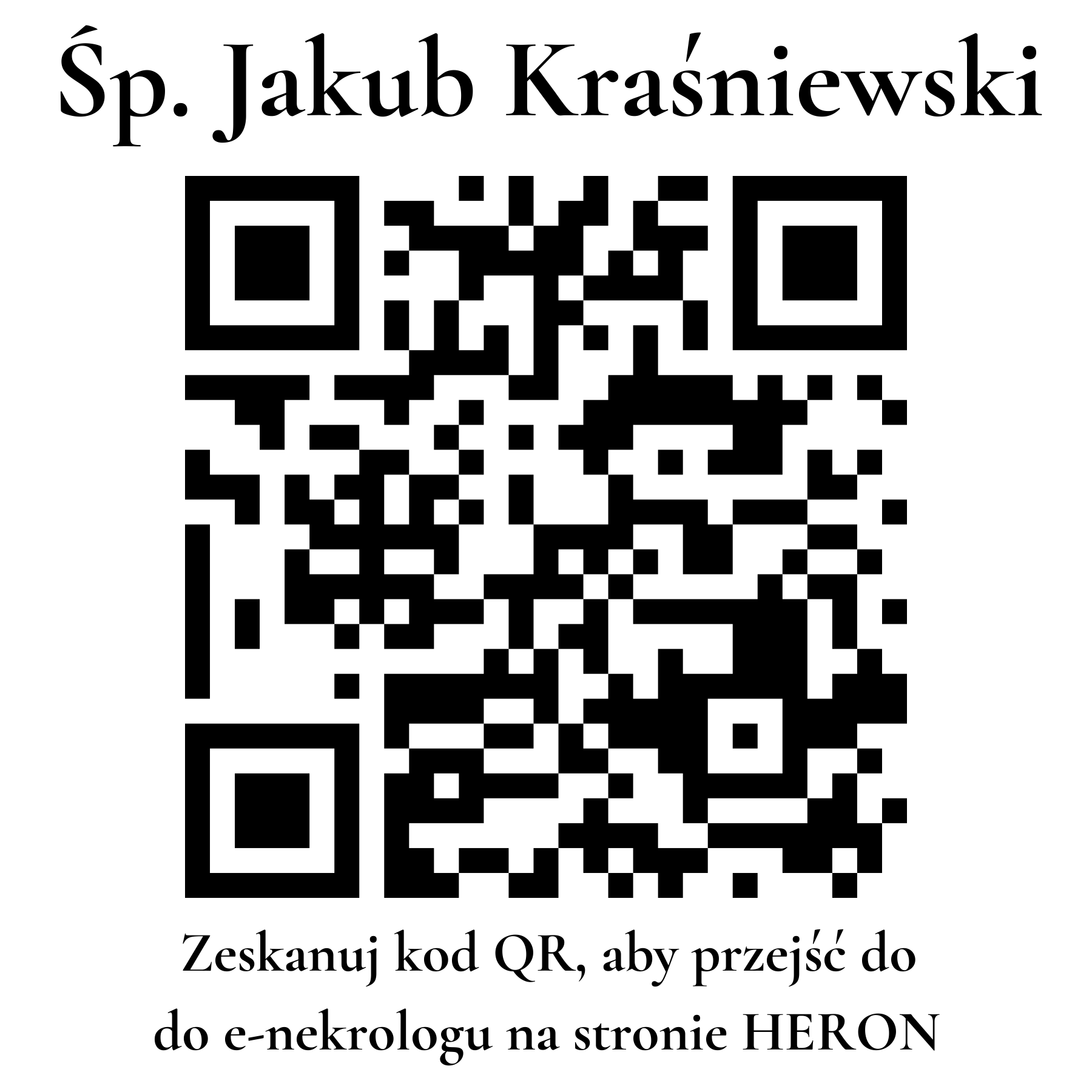 Kod QR do nekrologu Jakub Kraśniewski