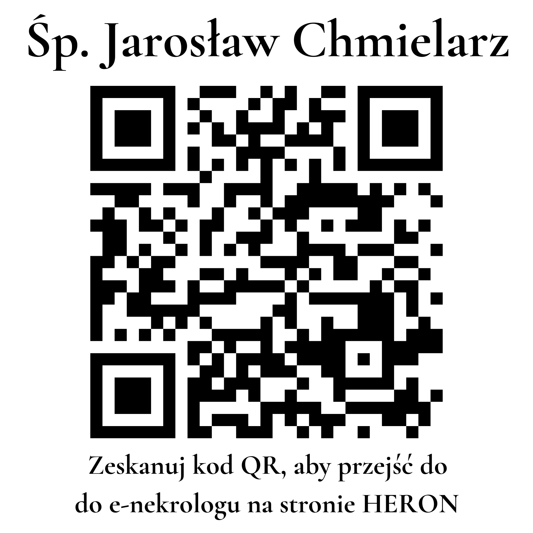 Kod QR do nekrologu Jarosław Chmielarz