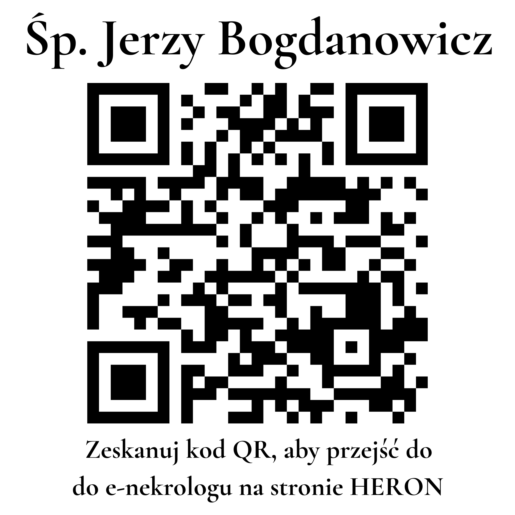 Kod QR do nekrologu Jerzy Bogdanowicz Kod QR do nekrologu Jerzy Bogdanowicz