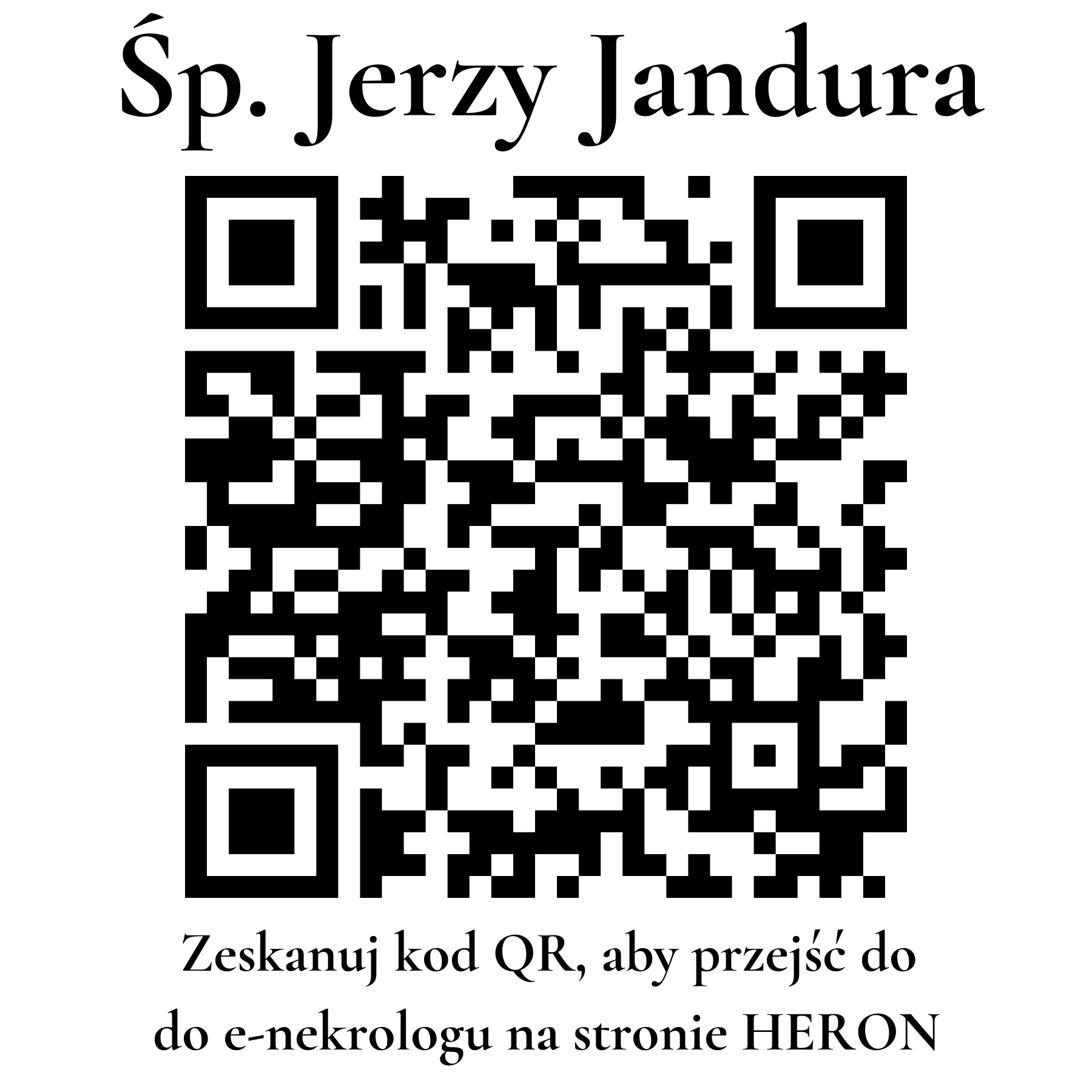 Kod QR do nekrologu Jerzy Jandura Kod QR do nekrologu Jerzy Jandura