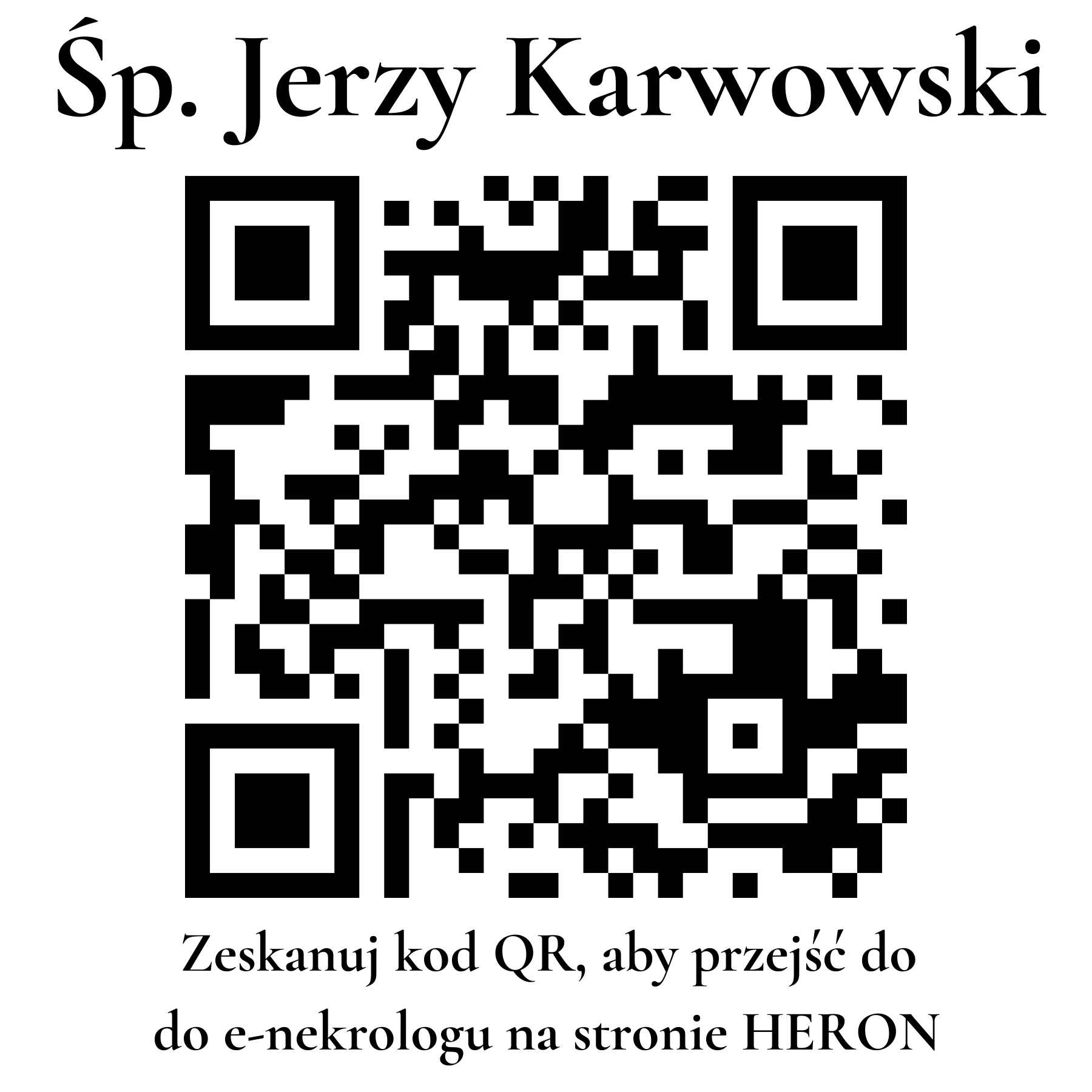 Kod QR do nekrologu Jerzy Karwowski Kod QR do nekrologu Jerzy Karwowski