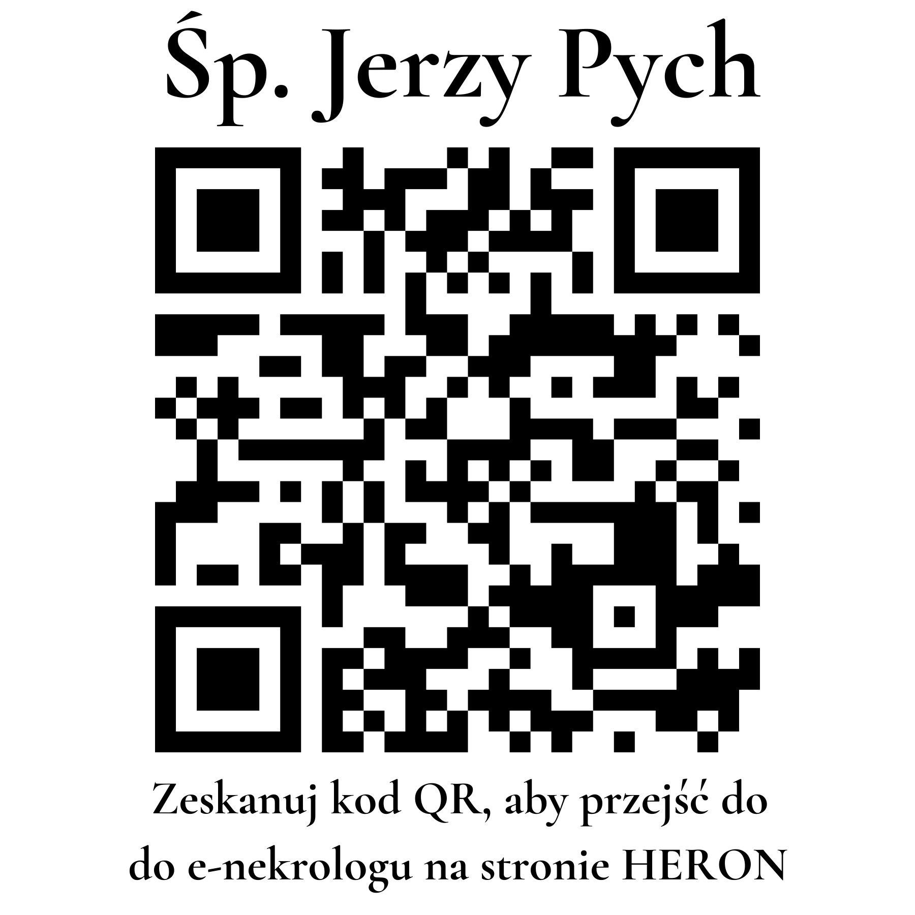 Kod QR do nekrologu Jerzy Pych Kod QR do nekrologu Jerzy Pych