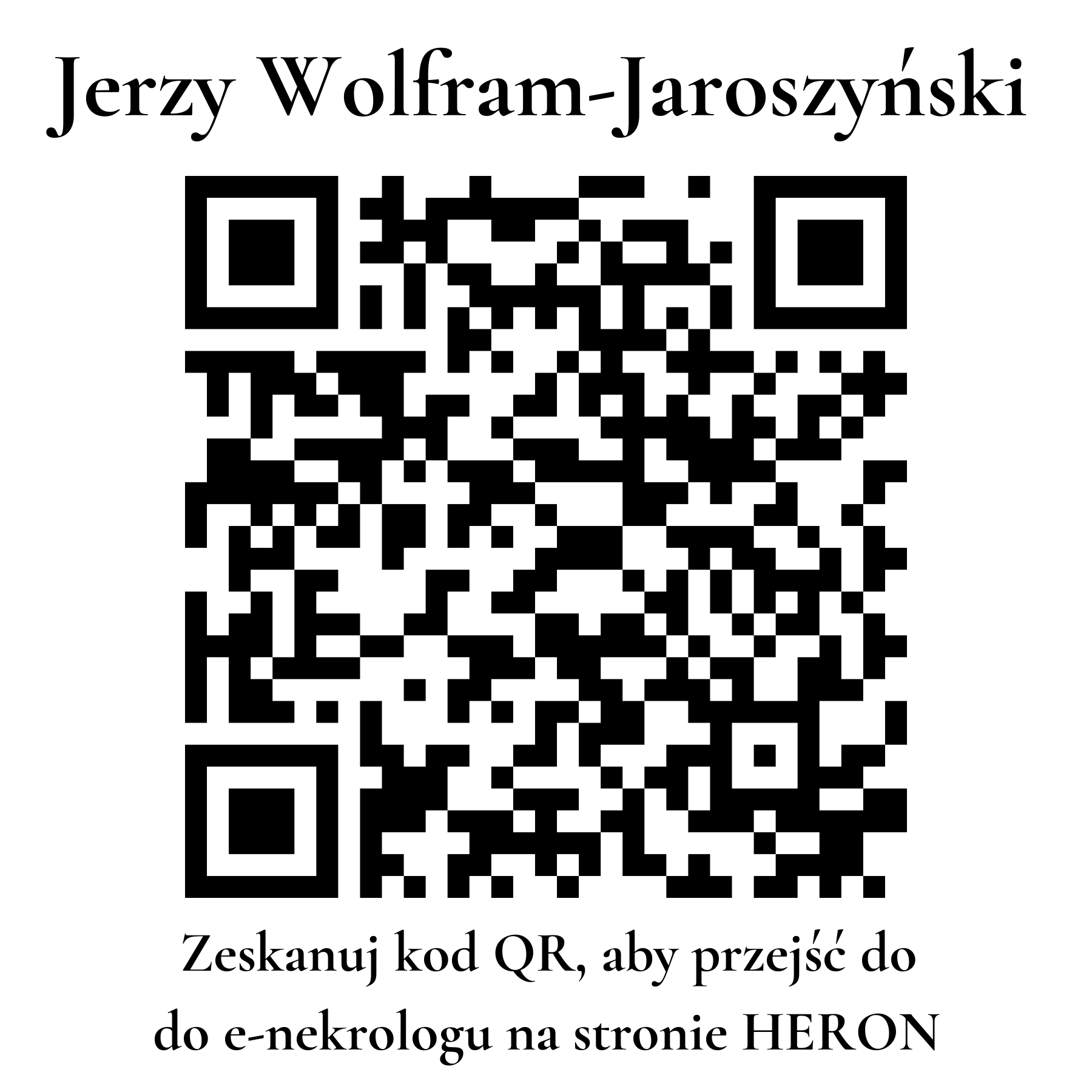 Kod QR do nekrologu Jerzy Wolfram-Jaroszyński Kod QR do nekrologu Jerzy Wolfram-Jaroszyński