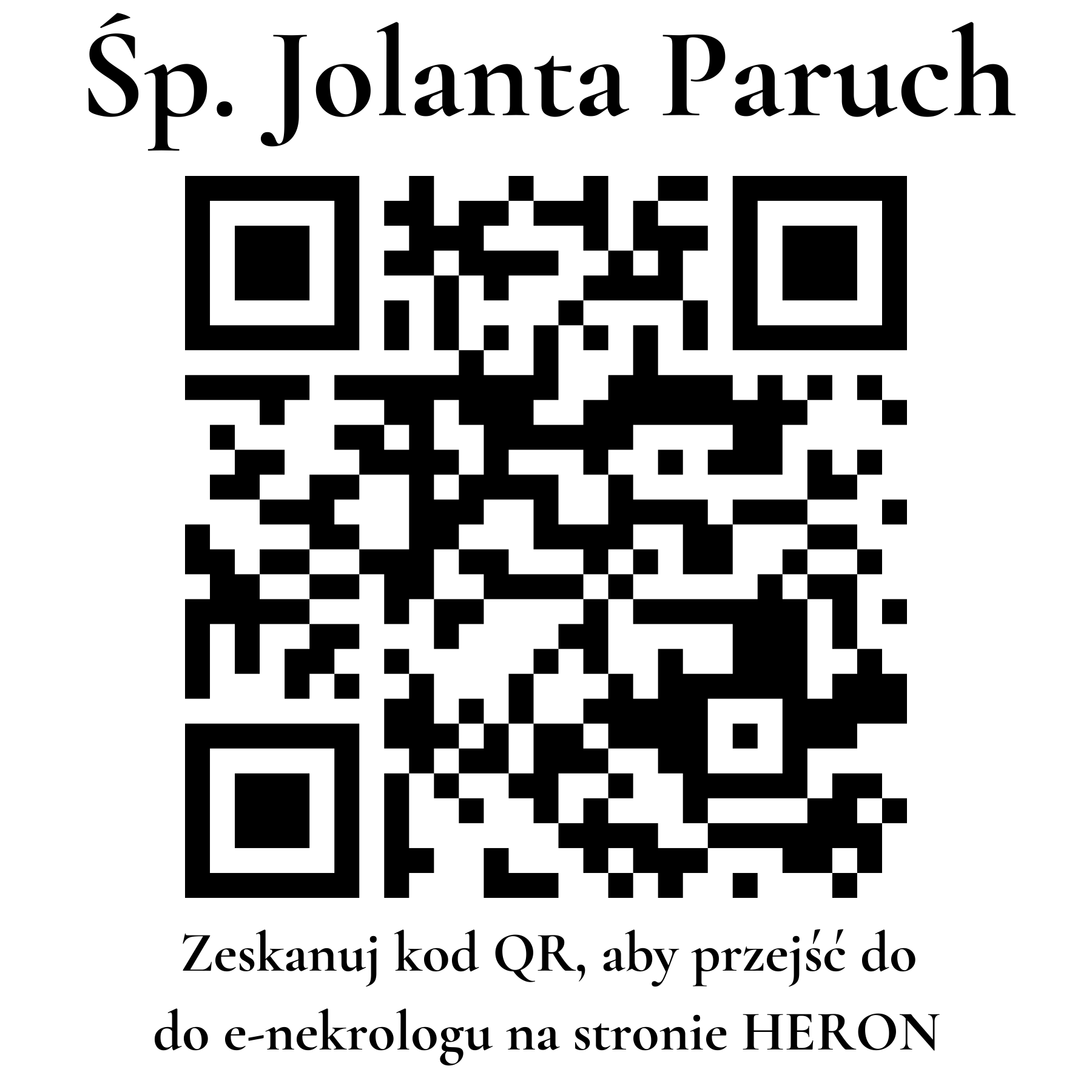 Kod QR do nekrologu Jolanta Paruch