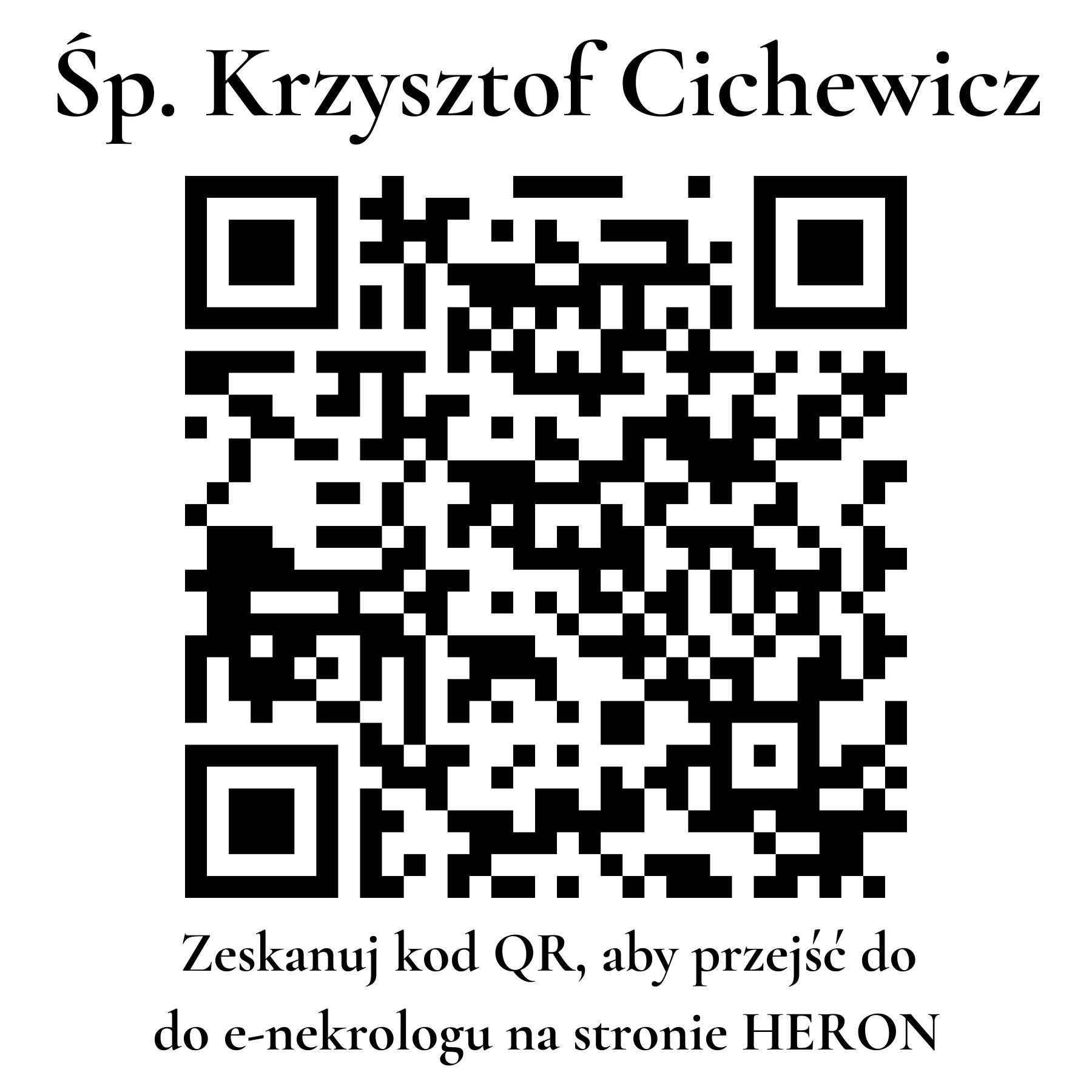 Kod QR do nekrologu Krzysztof Cichewicz Kod QR do nekrologu Krzysztof Cichewicz