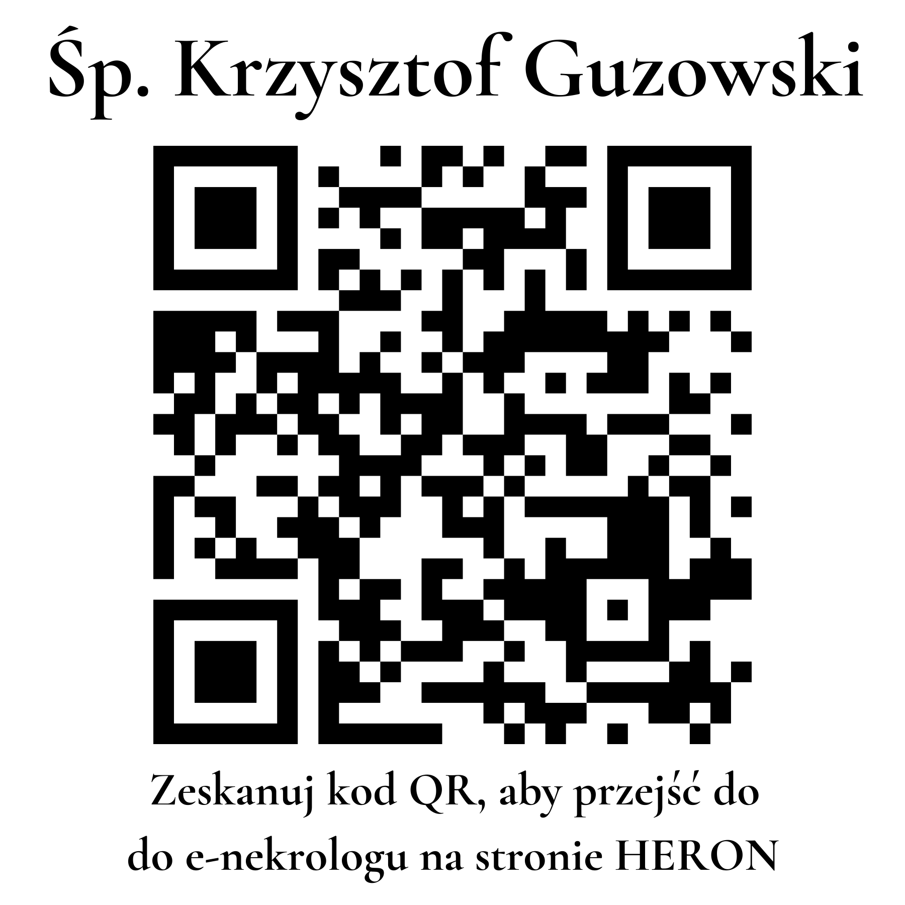Kod QR do nekrologu Krzysztof Guzowski Kod QR do nekrologu Krzysztof Guzowski