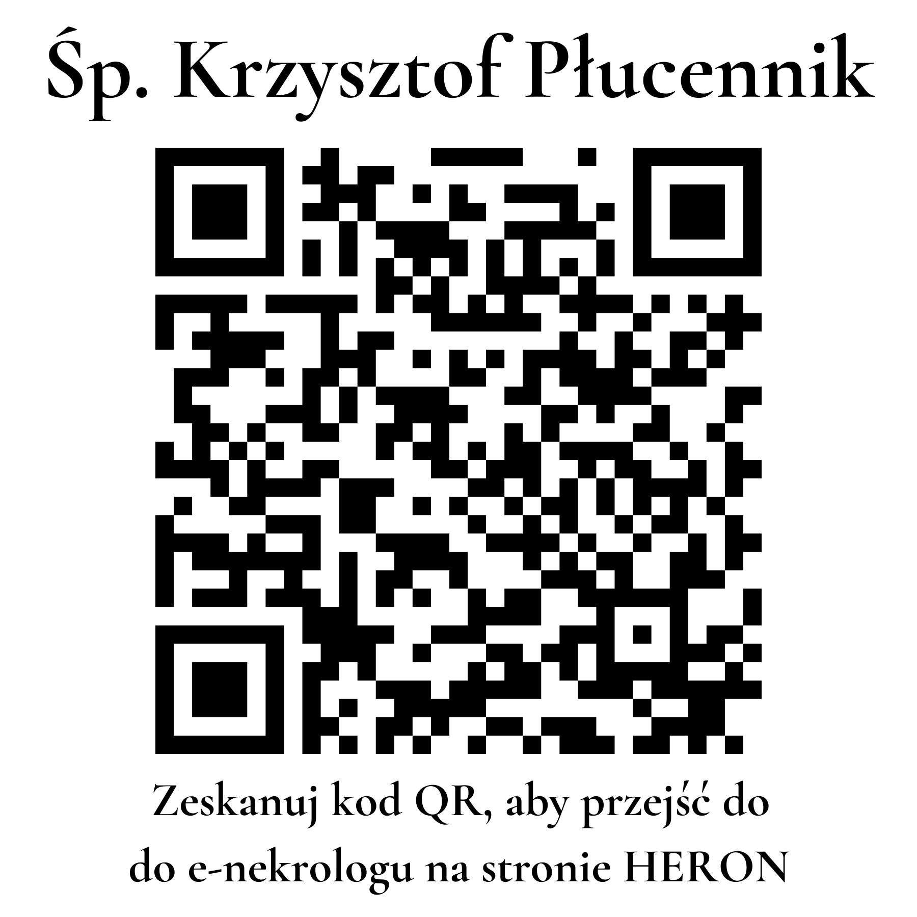 Kod QR do nekrologu Krzysztof Płucennik