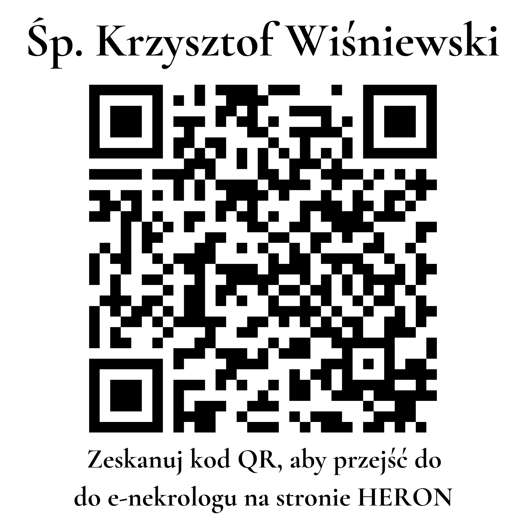 Kod QR do nekrologu Krzysztof Wiśniewski Kod QR do nekrologu Krzysztof Wiśniewski