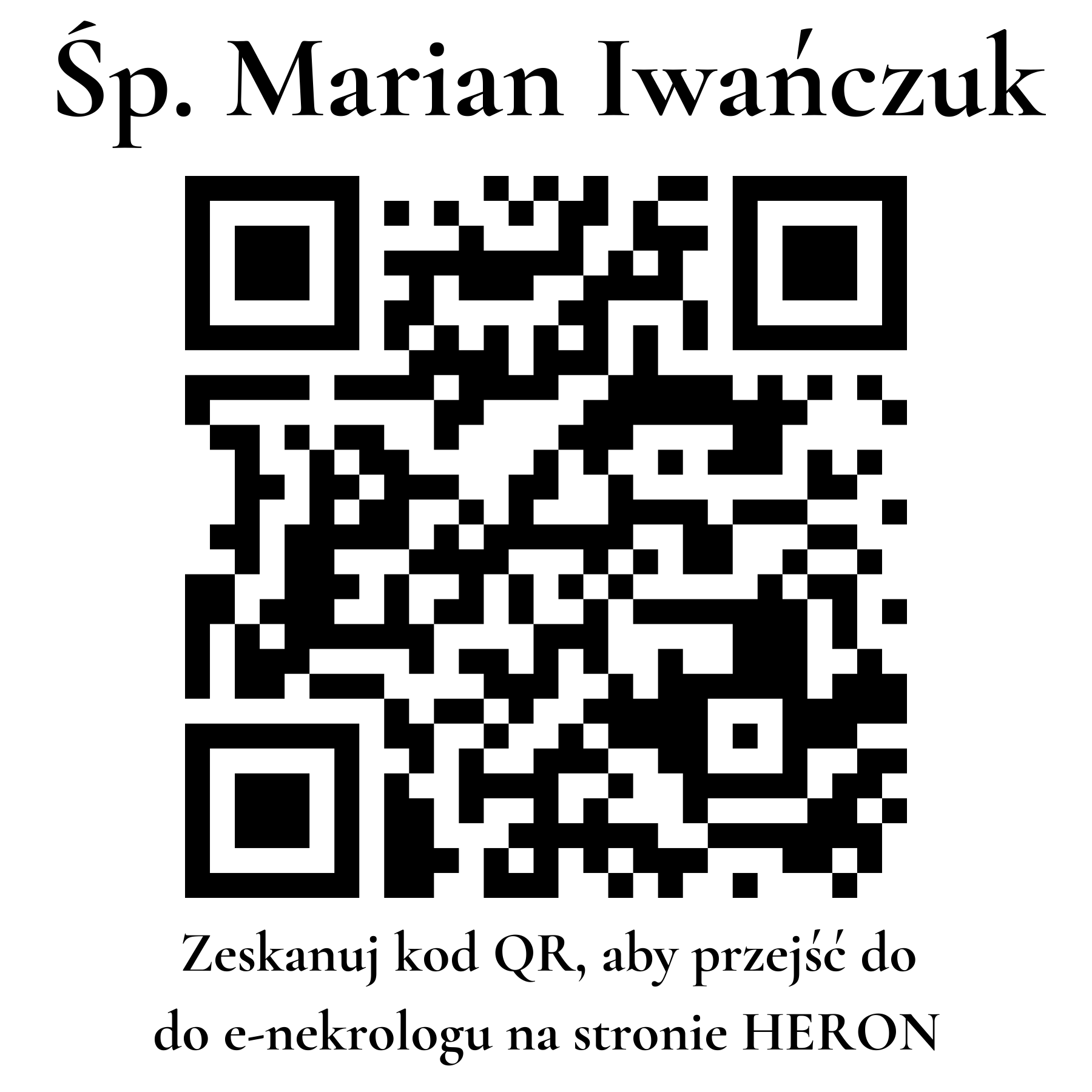 Kod QR do nekrologu Marian Iwańczuk