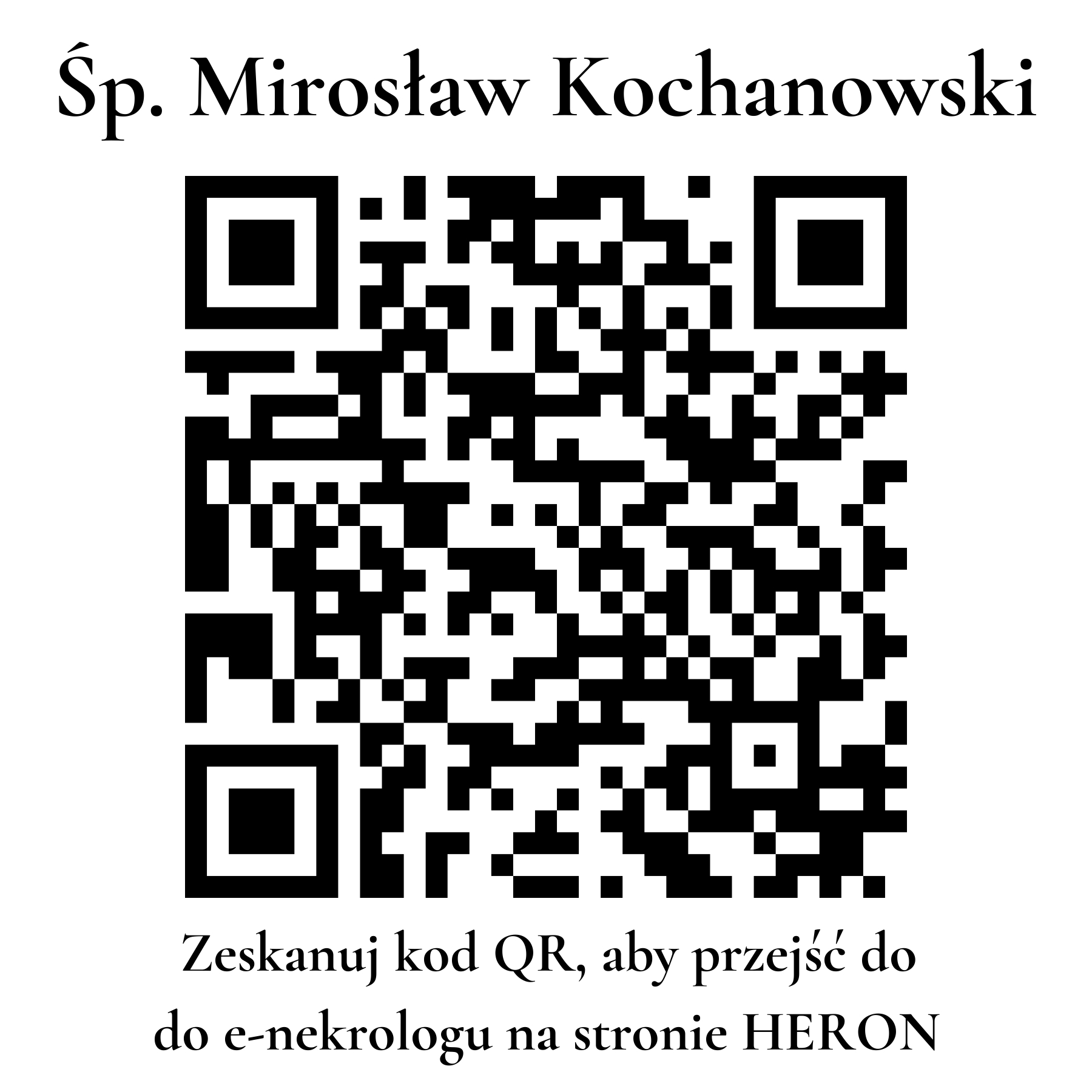 Kod QR do nekrologu Mirosław Kochanowski
