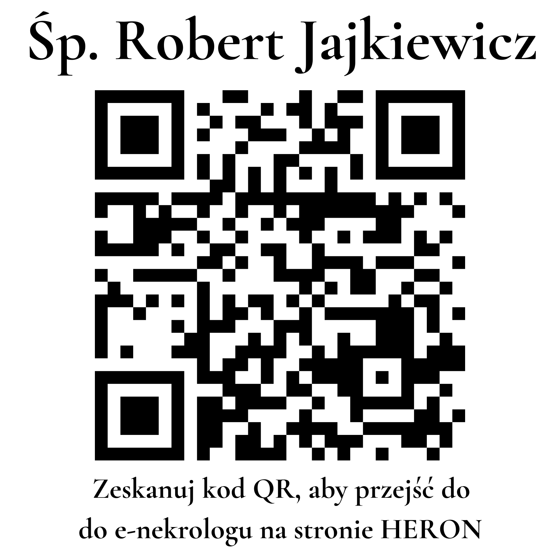 Kod QR do nekrologu Robert Jajkiewicz