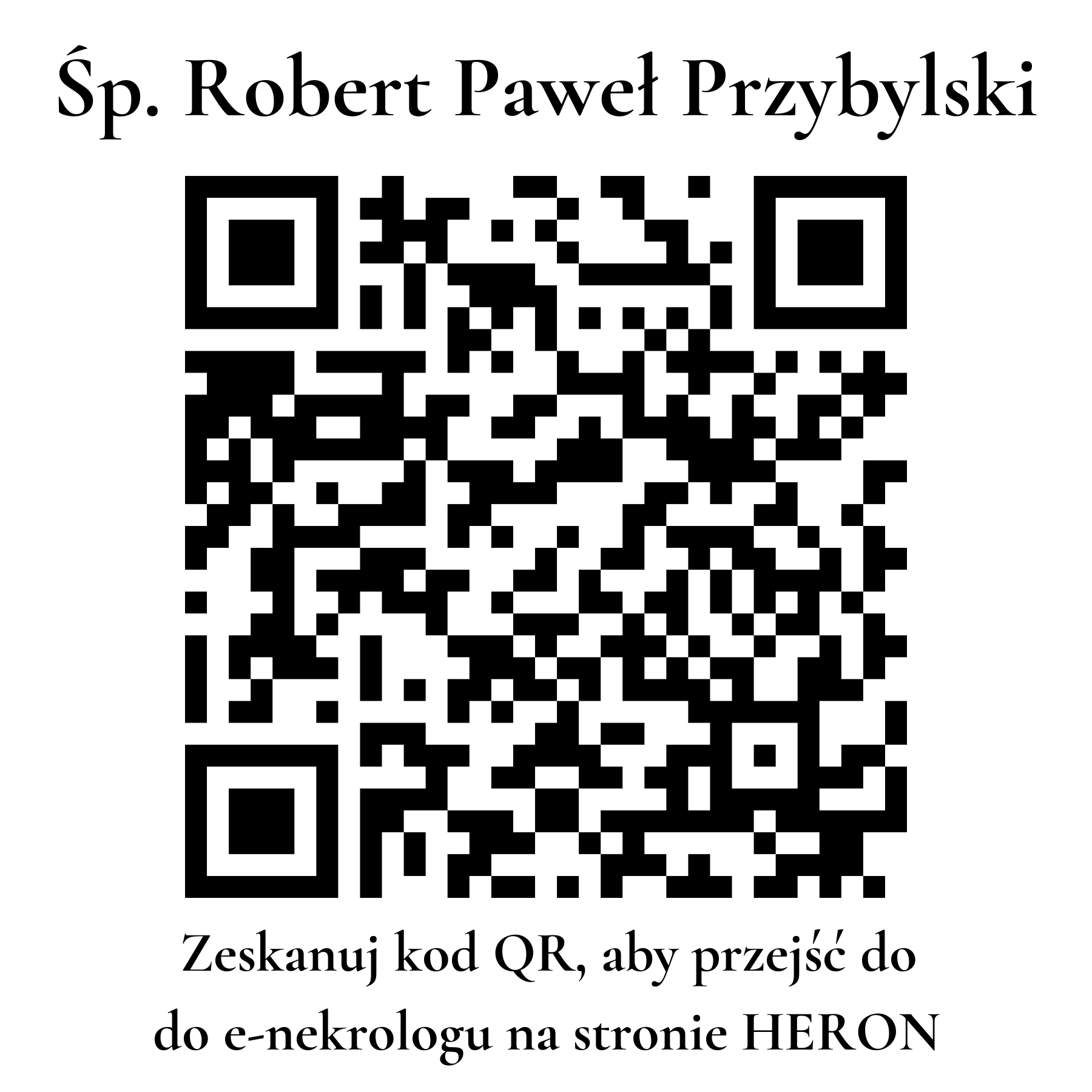 Kod QR do nekrologu Robert Paweł Przybylski