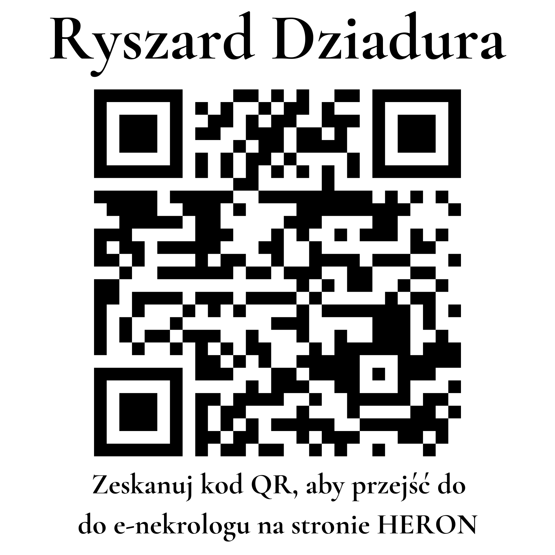 Kod QR do nekrologu Ryszard Dziadura
