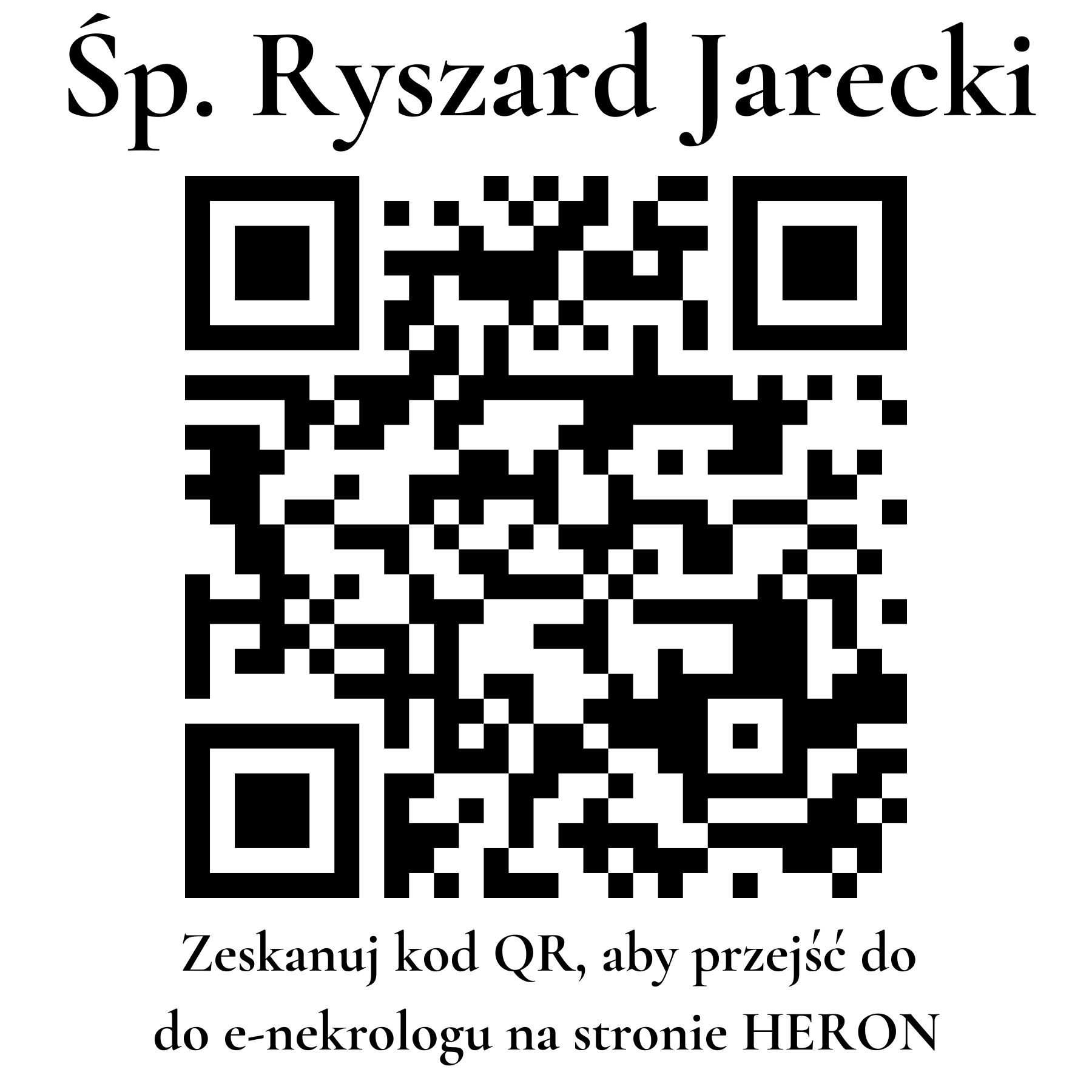 Kod QR do nekrologu Ryszard Jarecki