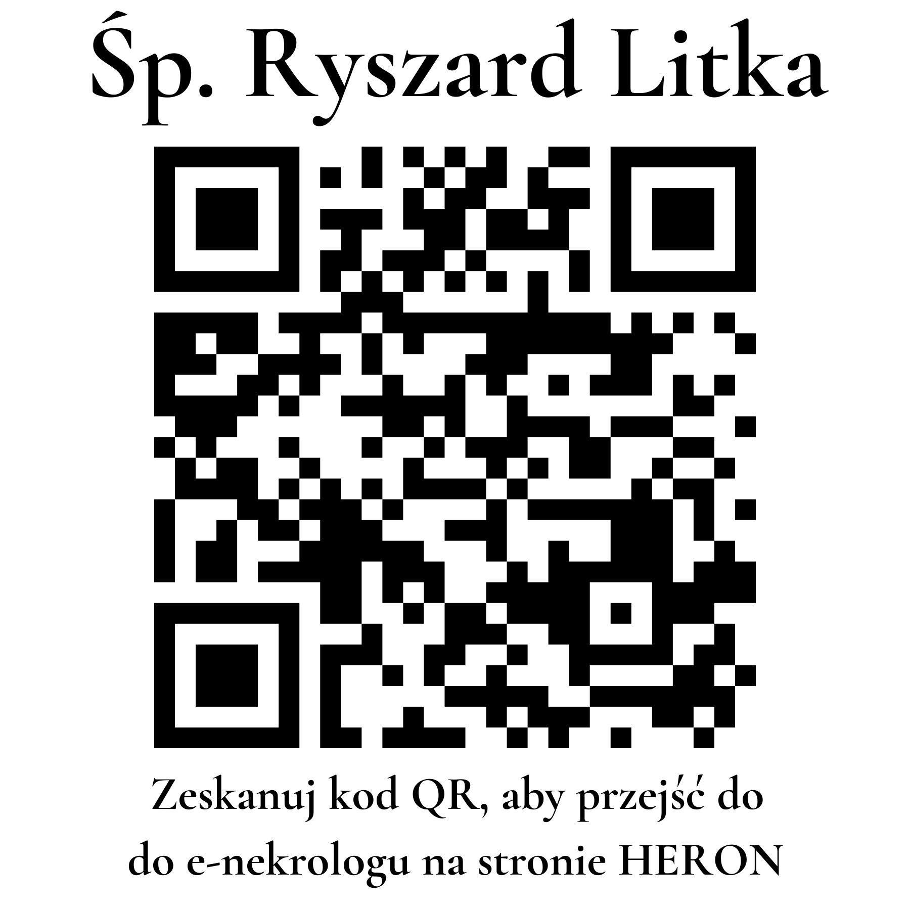 Kod QR do nekrologu Ryszard Litka