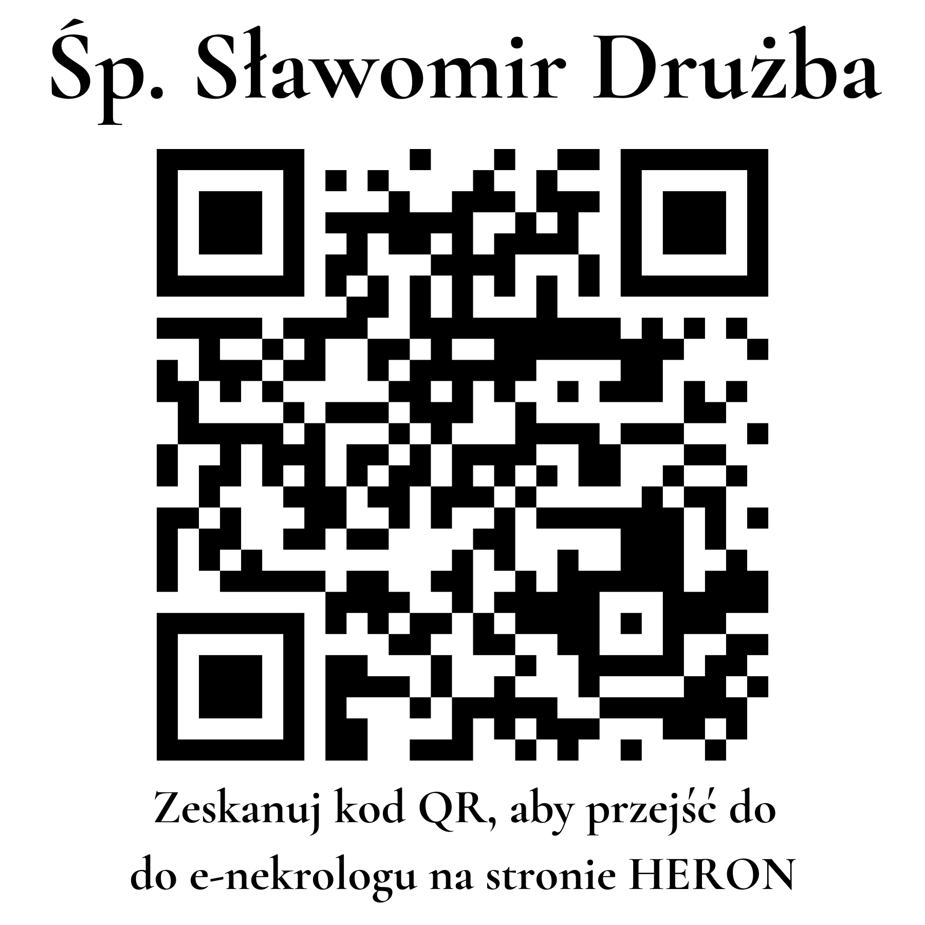 Kod QR do nekrologu Sławomir Drużba