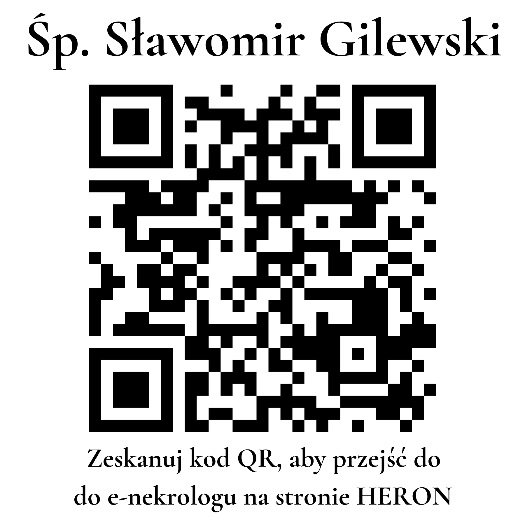 Kod QR do nekrologu Sławomir Gilewski