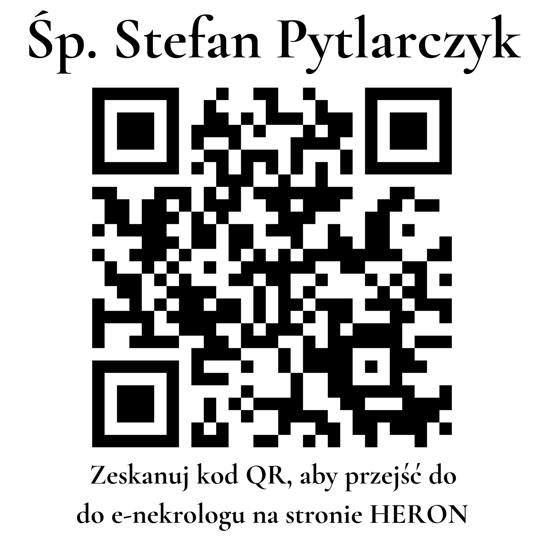 Kod QR do nekrologu Stefan Pytlarczyk Kod QR do nekrologu Stefan Pytlarczyk