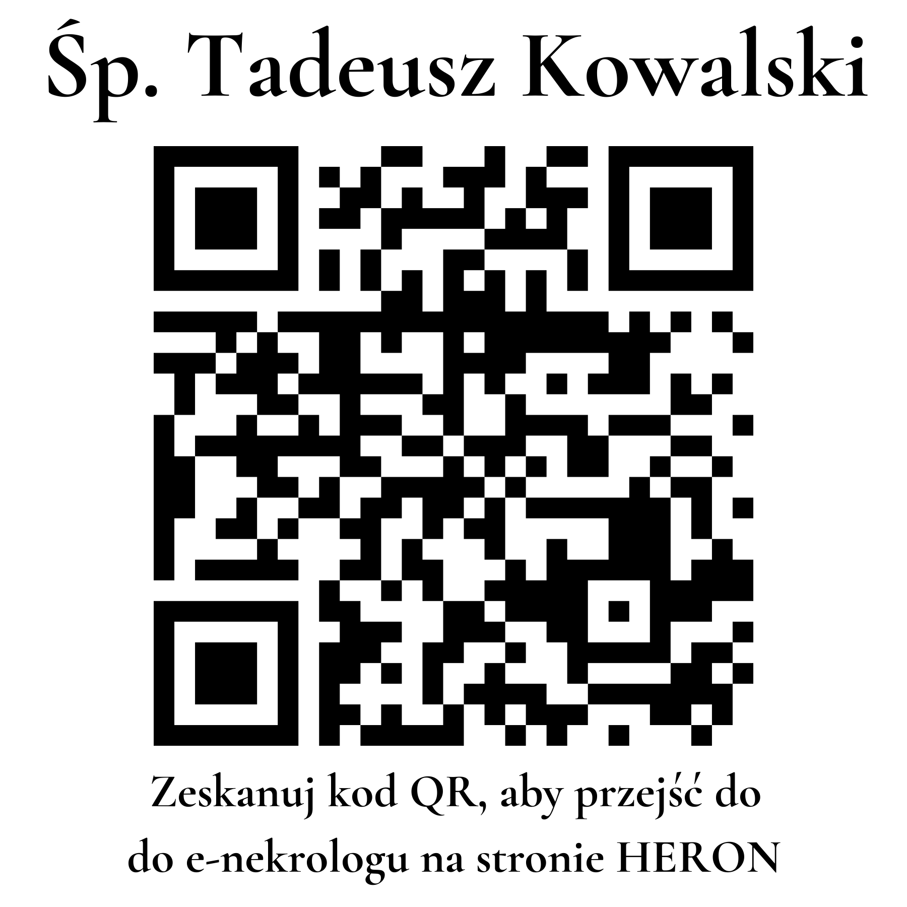 Kod QR do nekrologu Tadeusz Kowalski