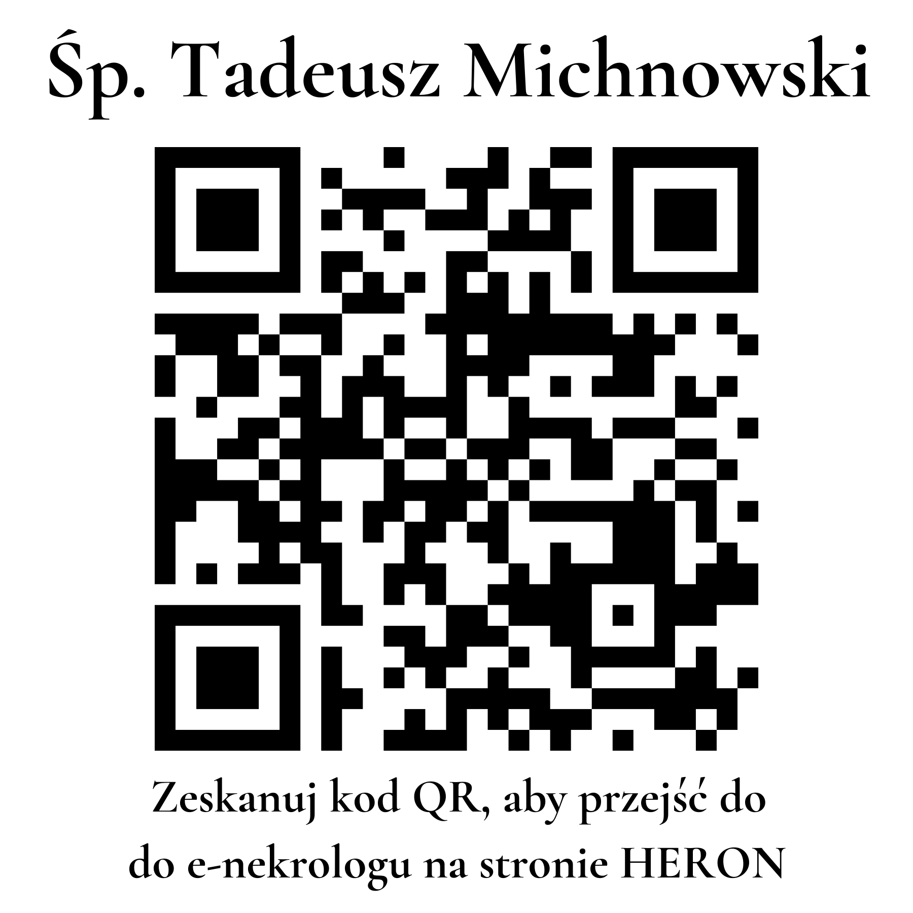 Kod QR do nekrologu Tadeusz Michnowski