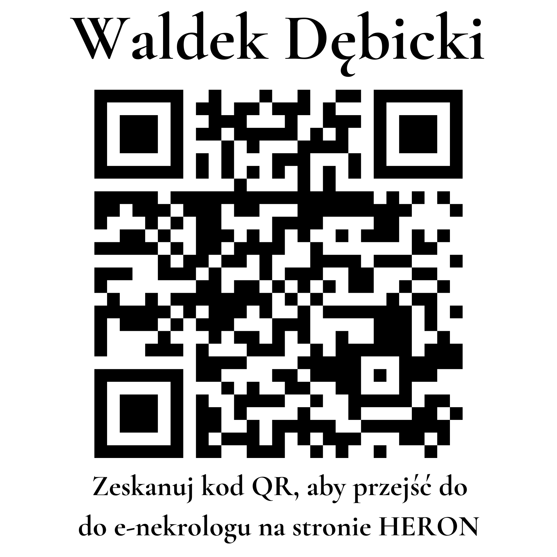 Kod QR do nekrologu Waldek Dębicki