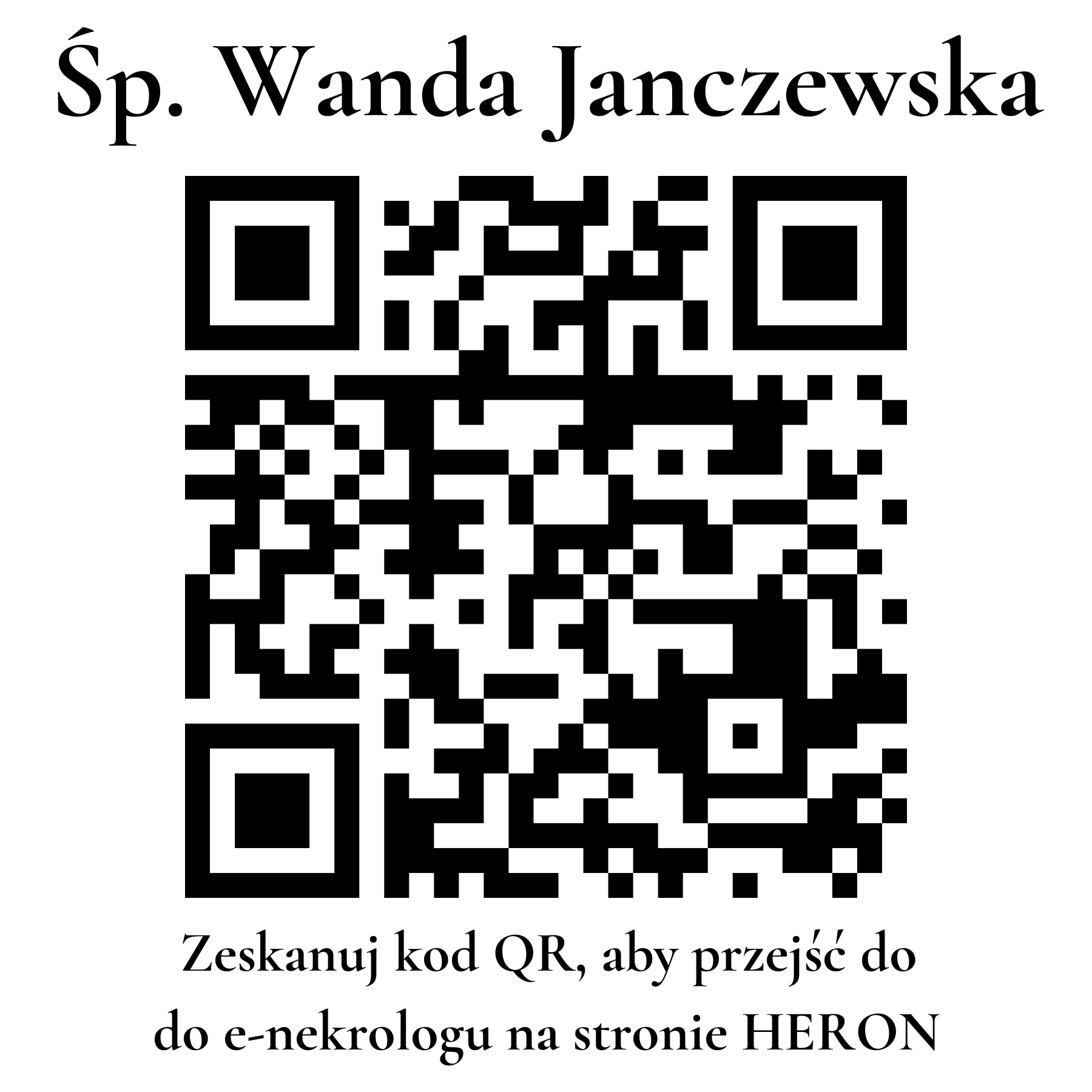 Kod QR do nekrologu Wanda Janczewska Kod QR do nekrologu Wanda Janczewska