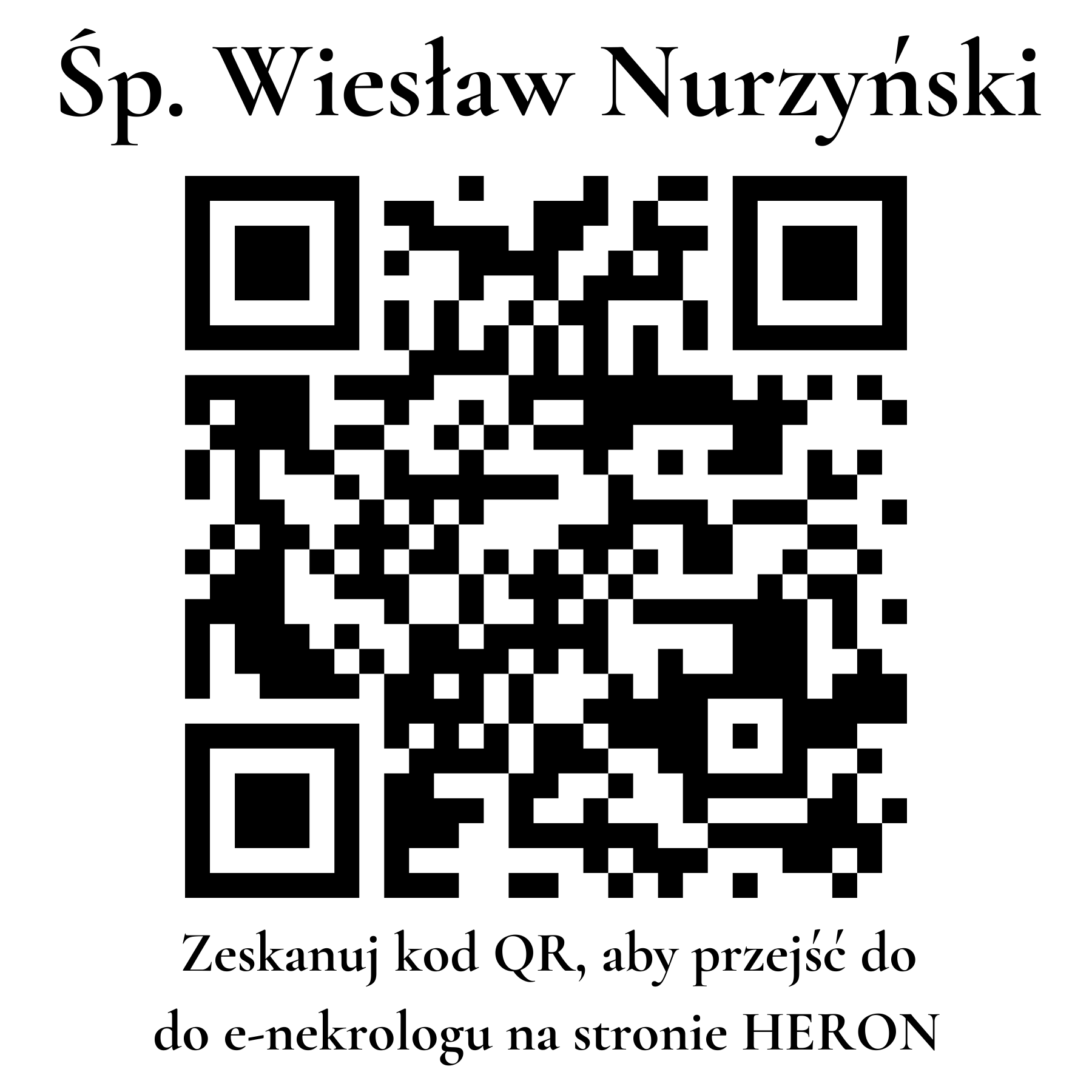 Kod QR do nekrologu Wiesław Nurzyński