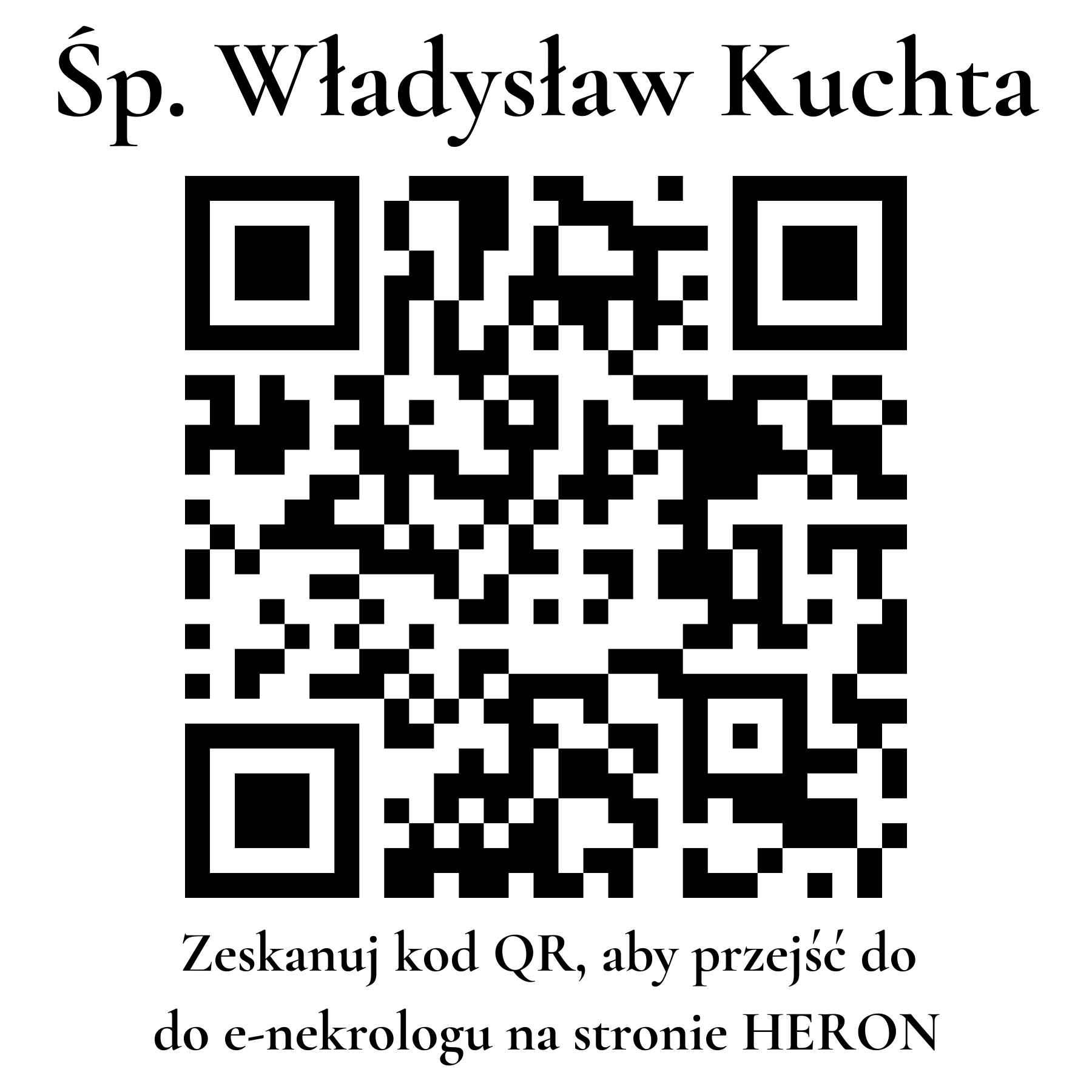 Kod QR do nekrologu Władysław Kuchta