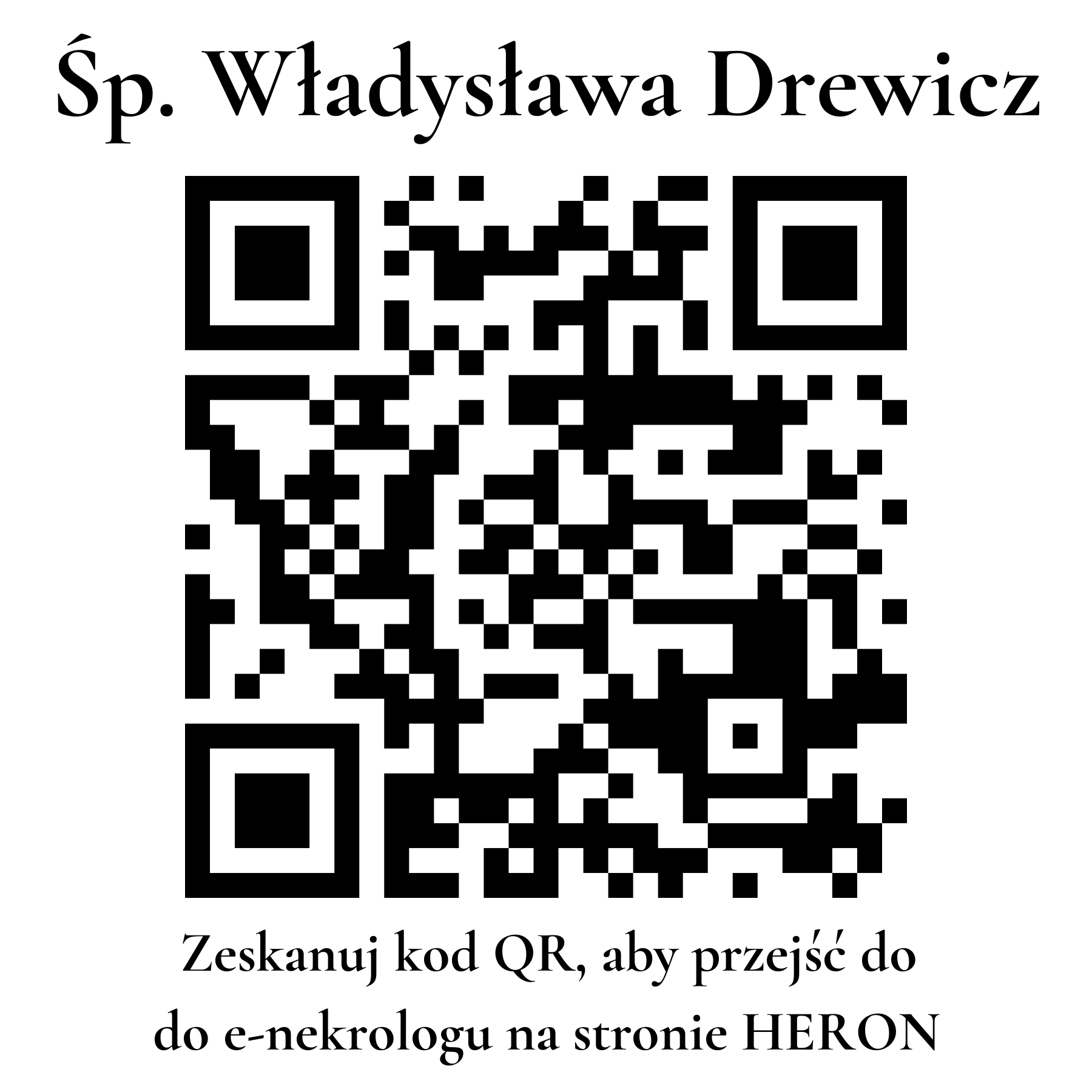 Kod QR do nekrologu Władysława Drewicz