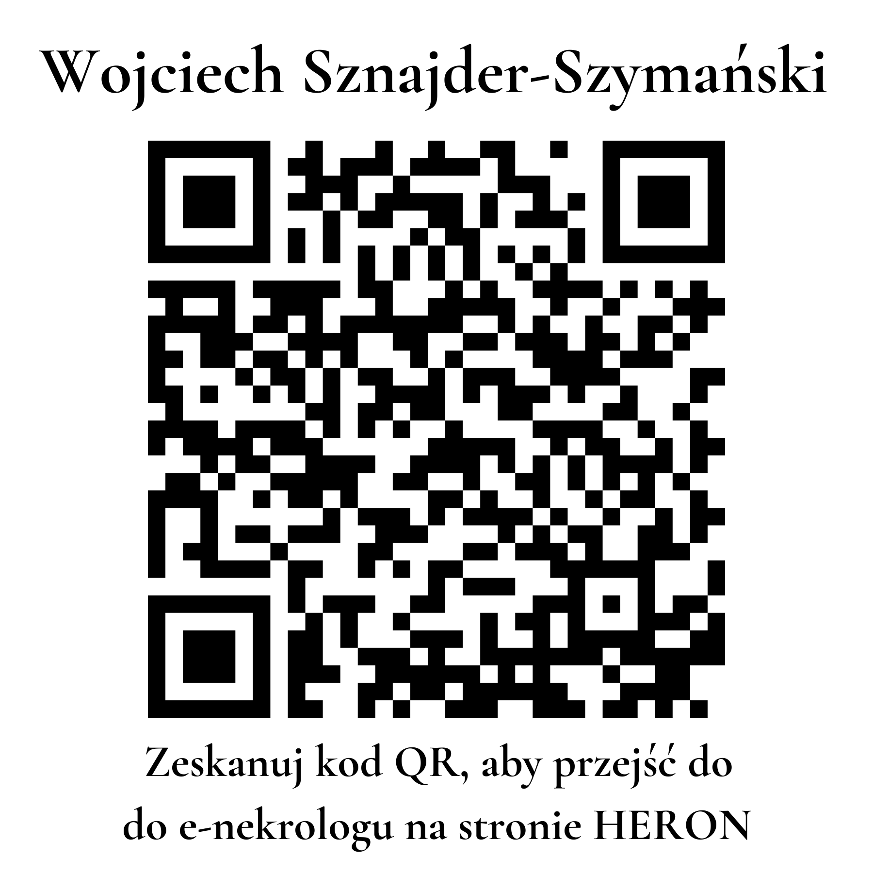 Kod QR do nekrologu Wojciech Sznajder-Szymański